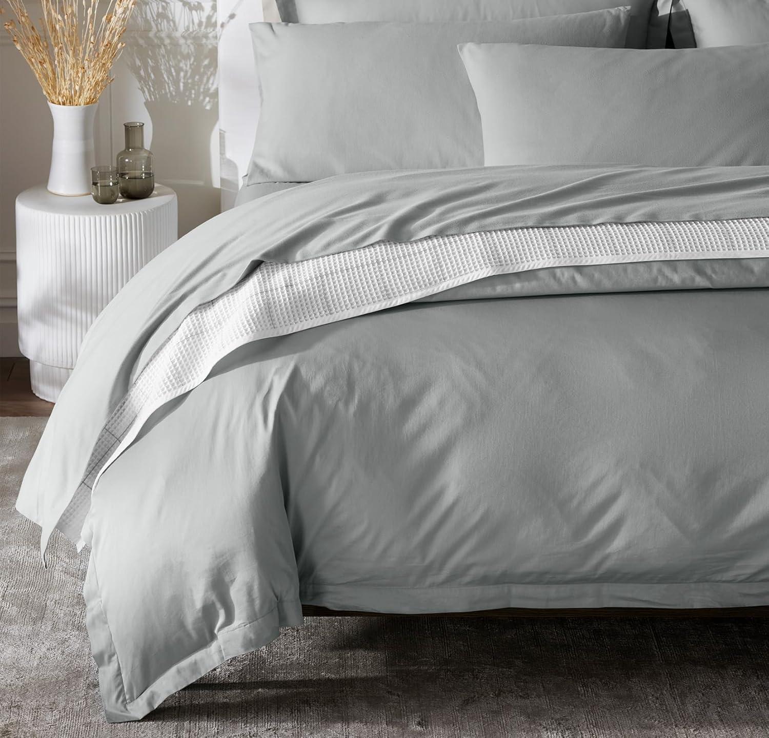 Shore Full Organic Cotton Duvet Set with Two Shams