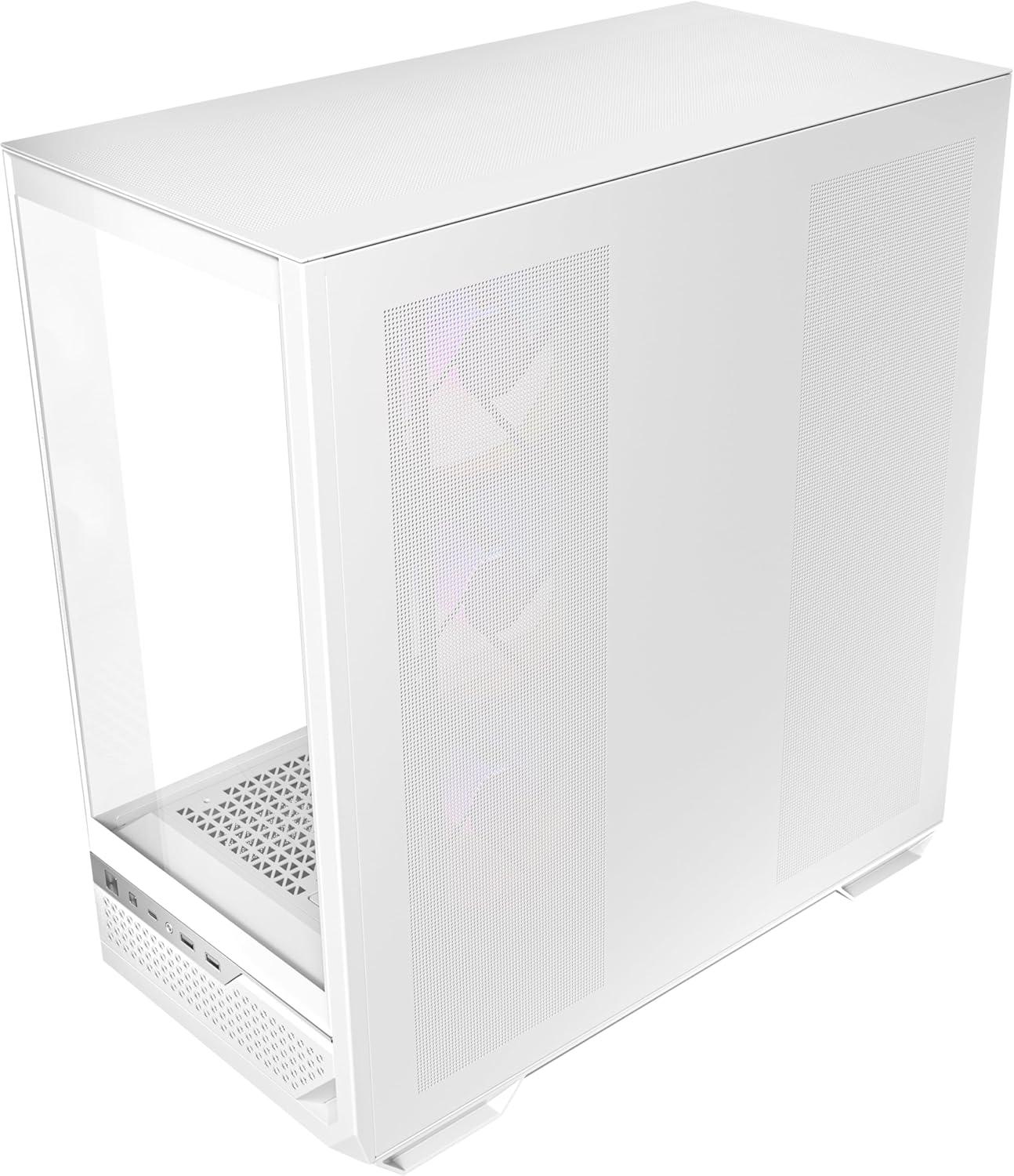 Antec C7 ARGB White, RTX 40 GPU Support, 4 x 120mm ARGB PWM Fans Included, Vertical GPU Cooling, Type-C 10Gbps, Seamless Tempered Glass Front & Side Panels, 360mm Radiator Support, Mid-Tower E-ATX PC