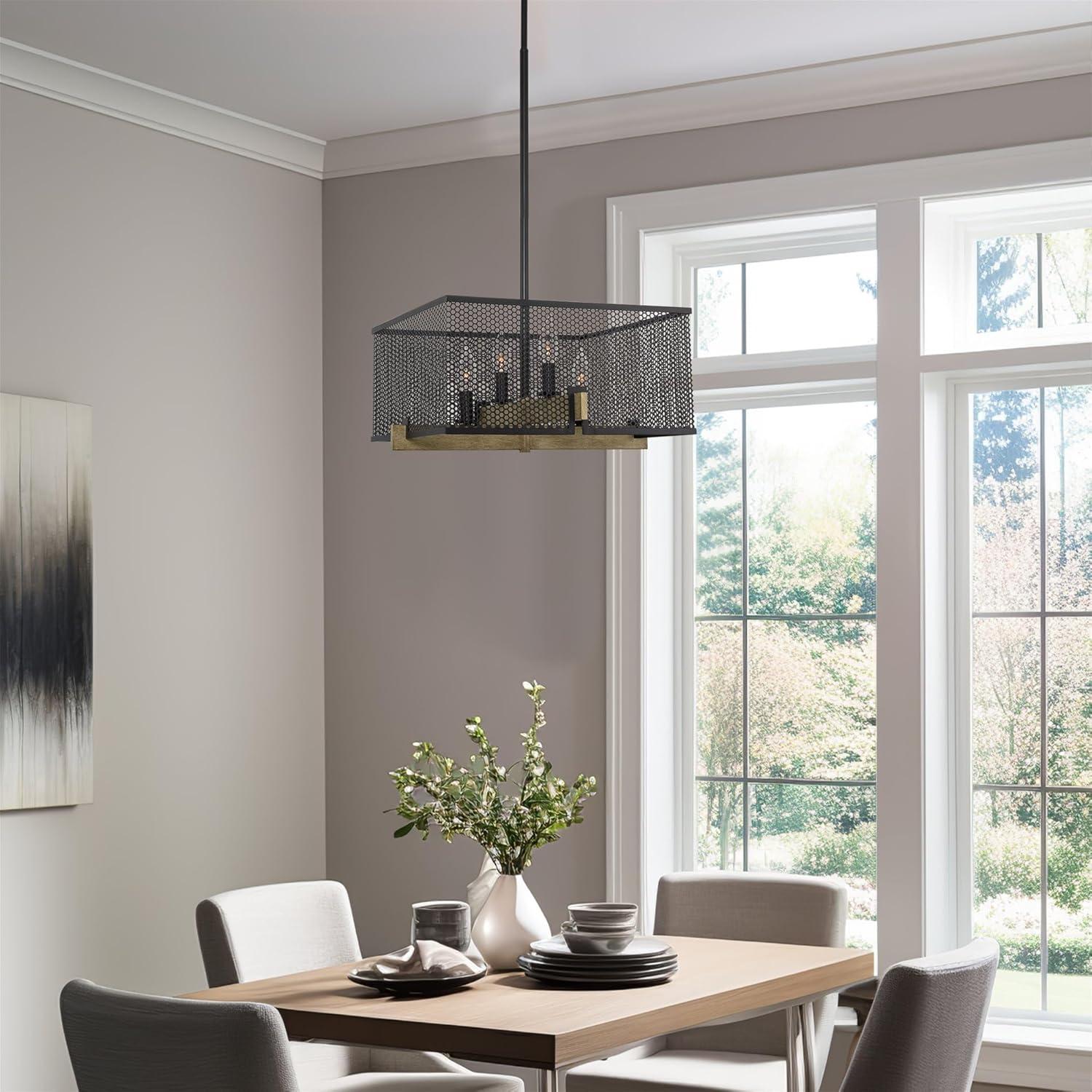 17 Stories Windmoor 4 - Light Dimmable Square / Rectangle Chandelier