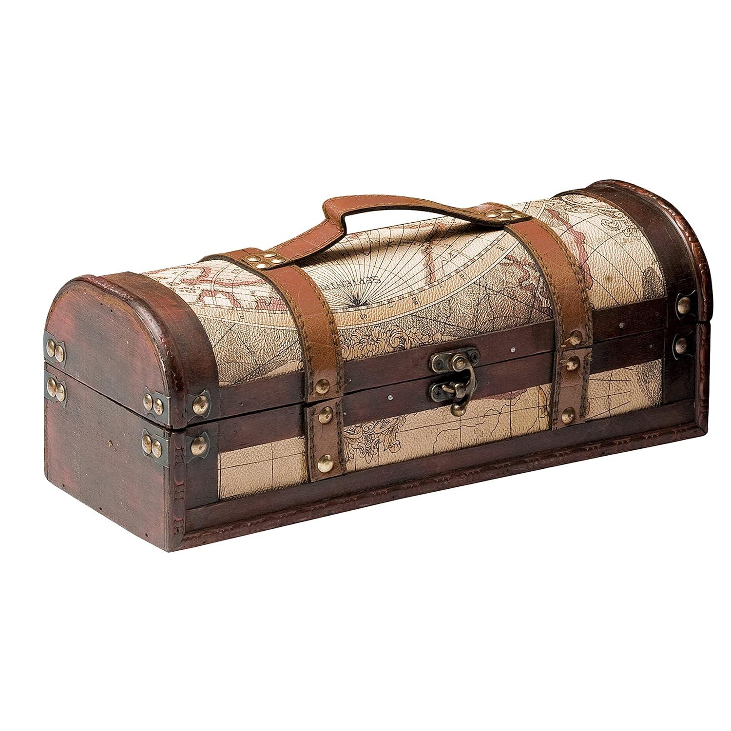 Twine Twine Chateau Bottle Old World Map Wine Box