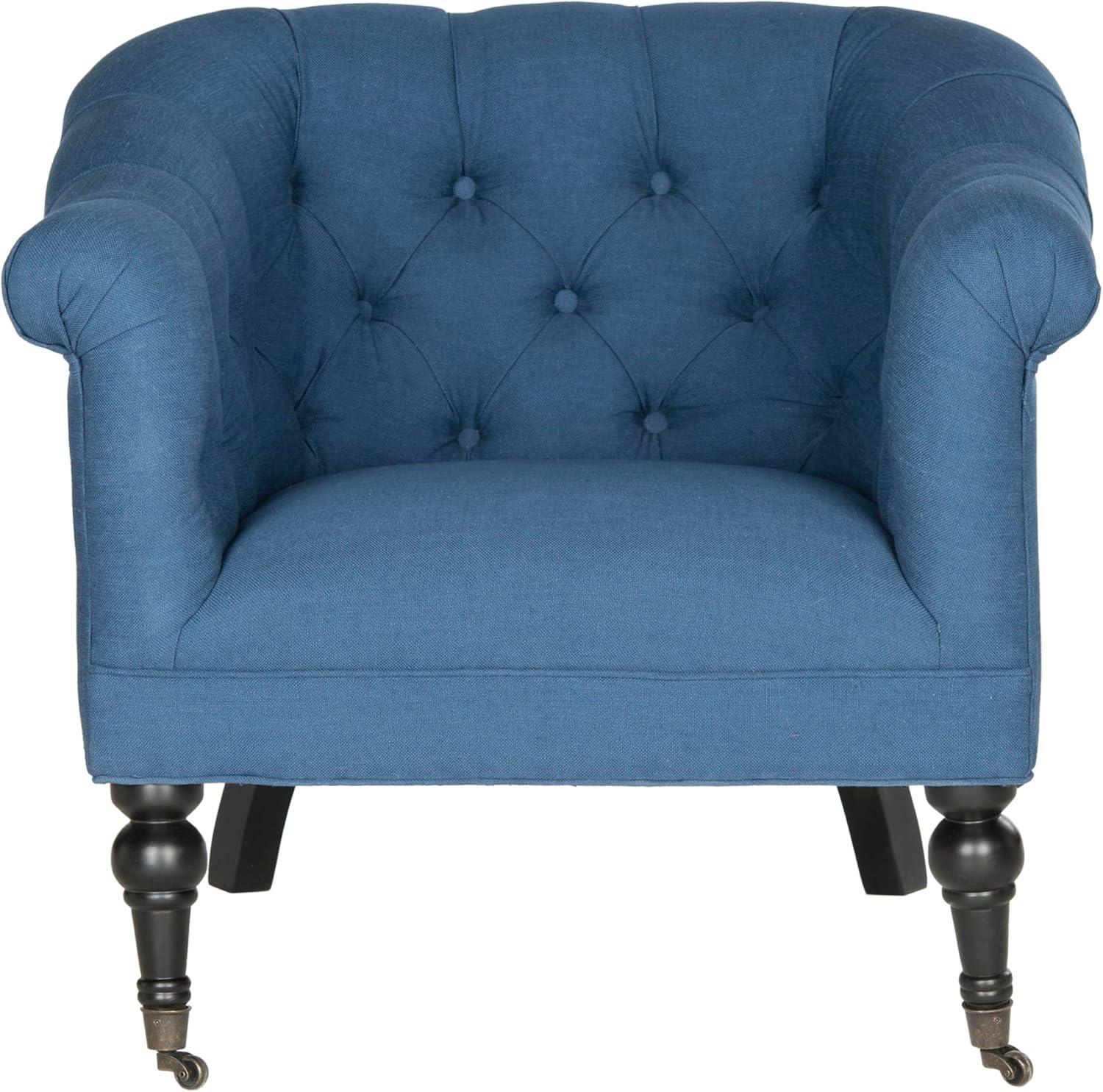 SAFAVIEH Nicolas Tufted Club Chair Steel Blue