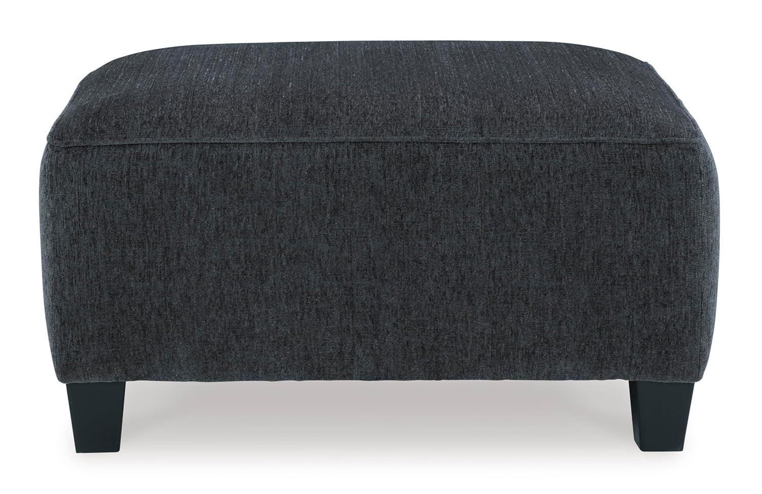 Signature Design by Ashley Contemporary Abinger Oversized Accent Ottoman Chenille Smoke