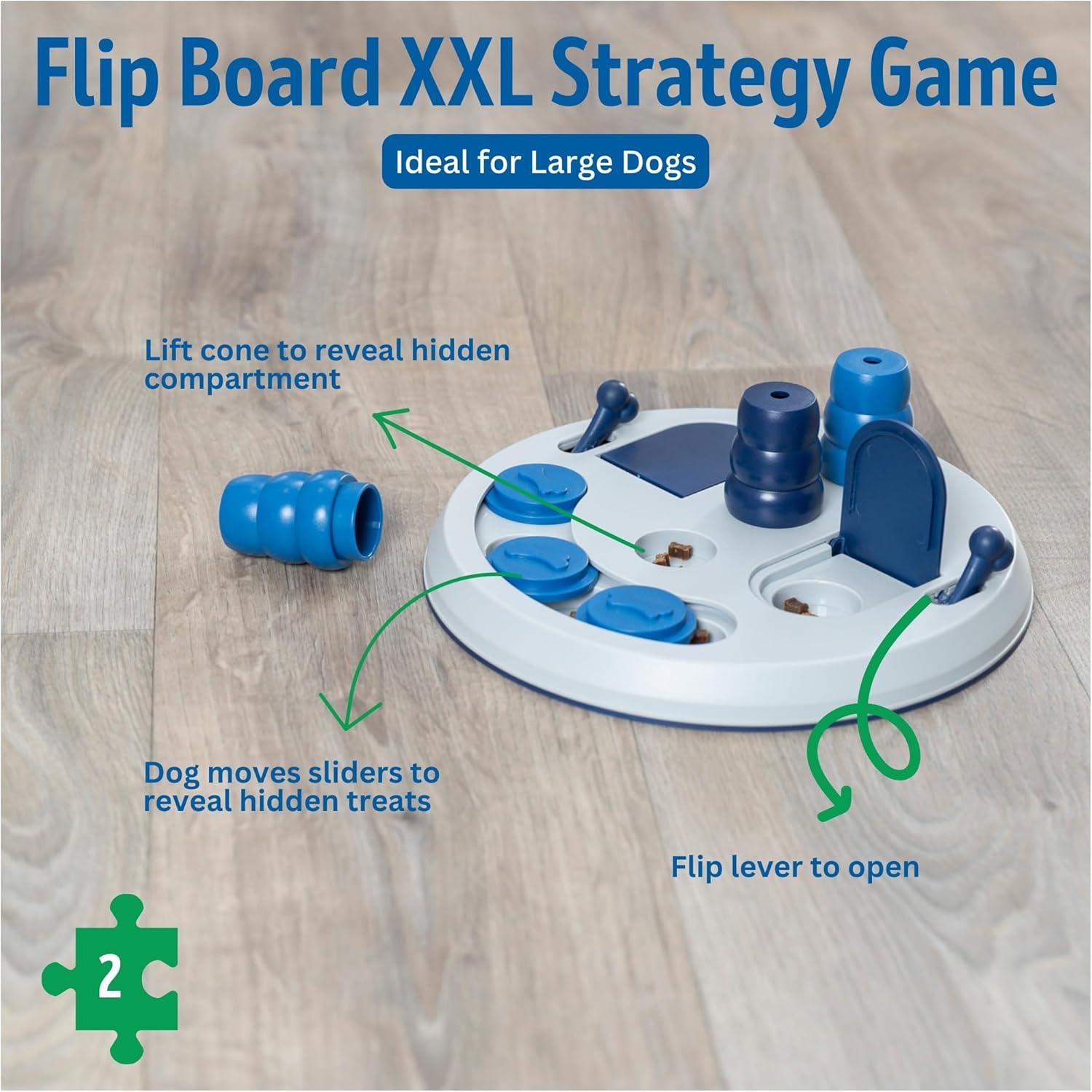 TRIXIE TRIXIE Dog Activity Flip Board XXL Level 2 Strategy Game, Intermediate Dog Puzzle Toy
