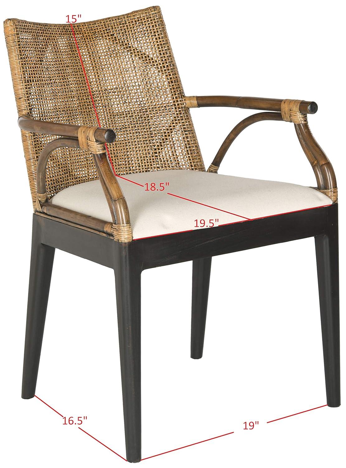 Gianni Arm Chair - SEA4011 - Brown/Black - Safavieh