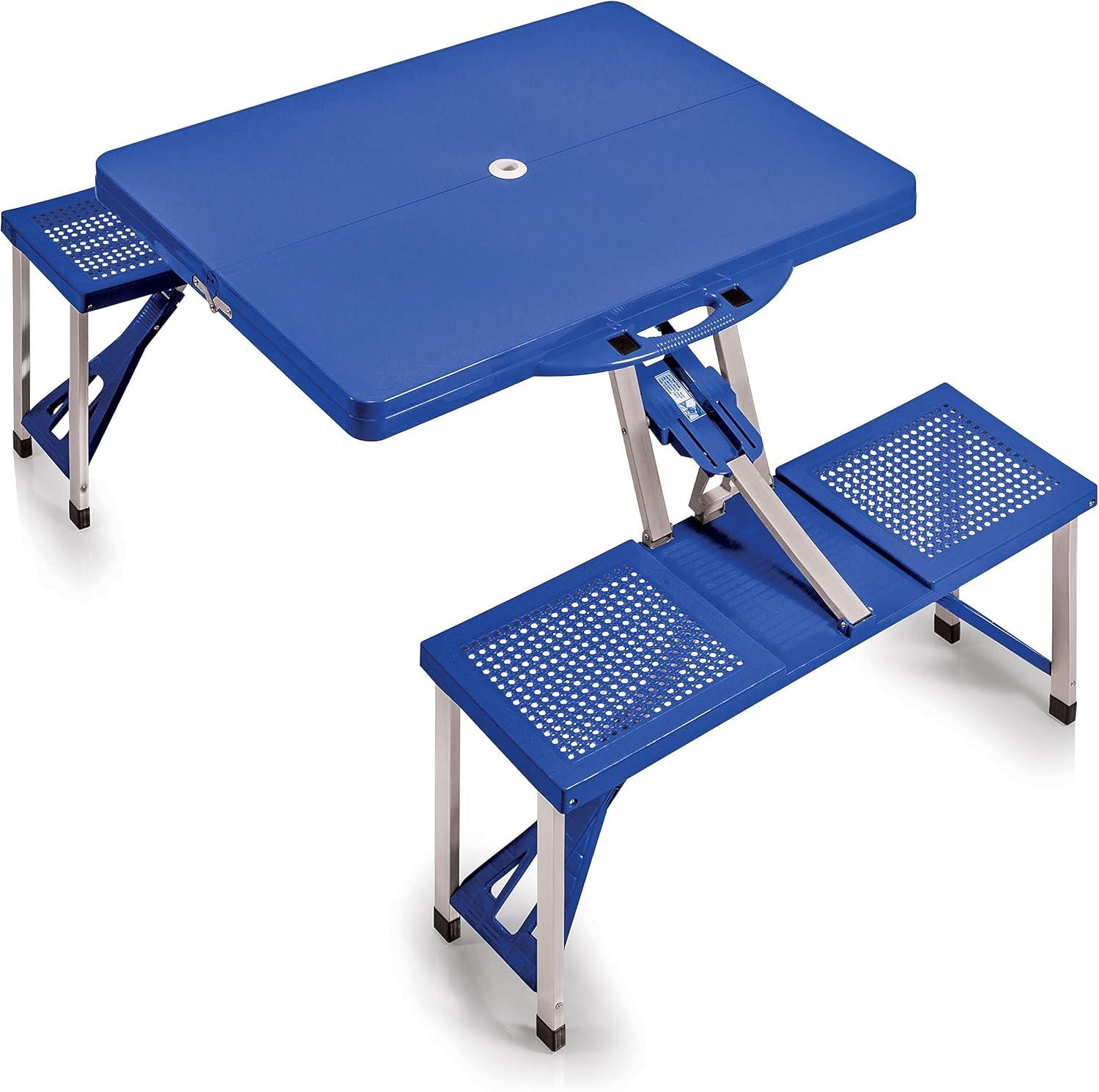 Oniva Rectangle Portable Dining Table with Seats - Royal Blue