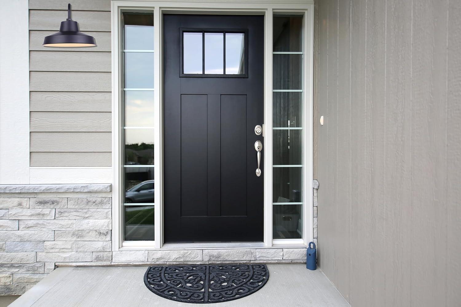 14" Black Metal LED Outdoor Barn Light Sconce