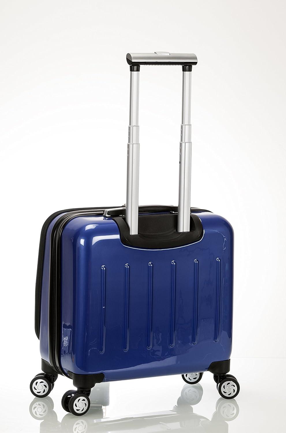 Rockland Revolution Hardside Rolling Computer Case Blue Carry-On 17-Inch
