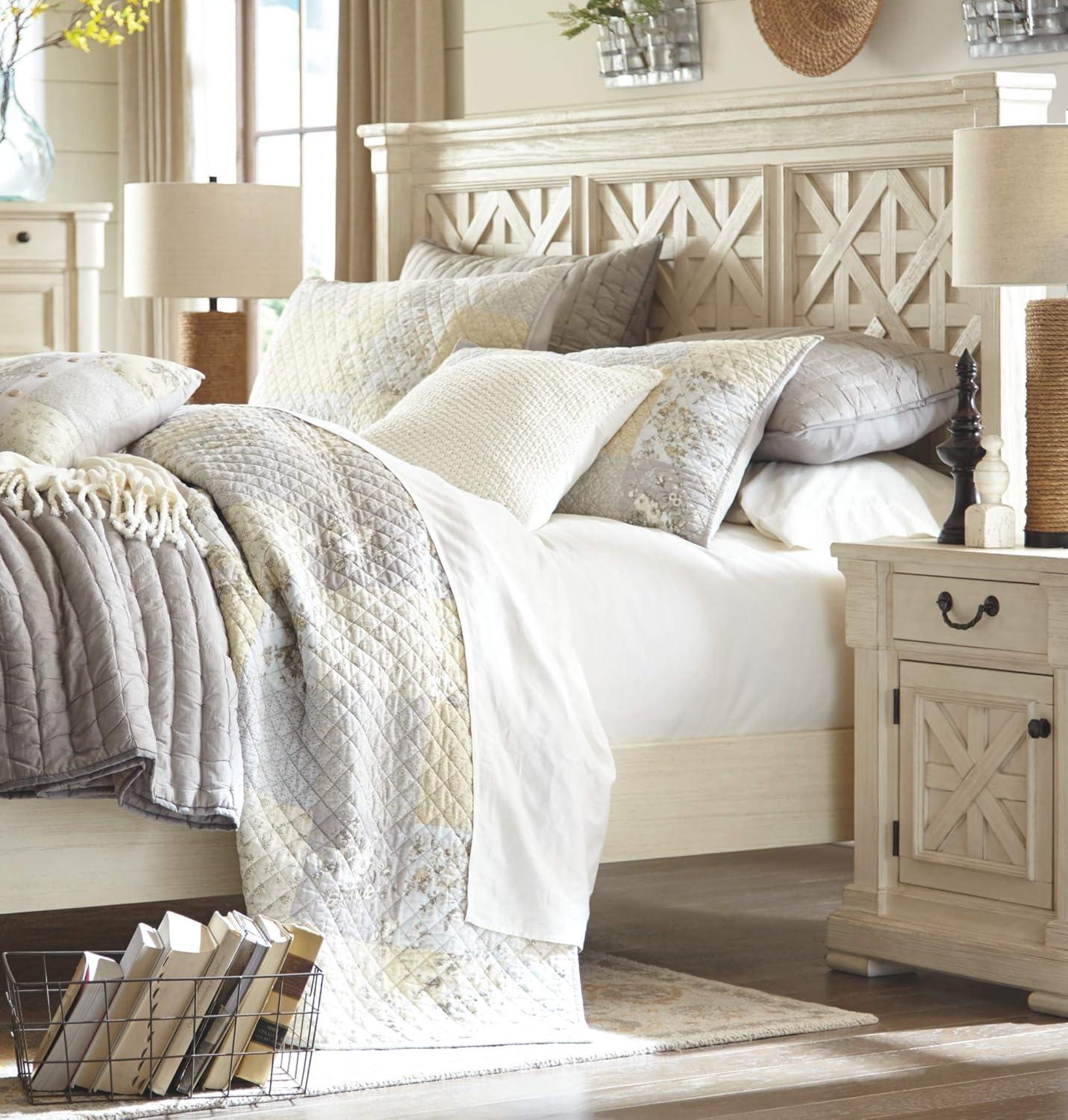 Bolanburg One Drawer Nightstand Antique White: Farmhouse Style with USB Ports - Signature Design by Ashley