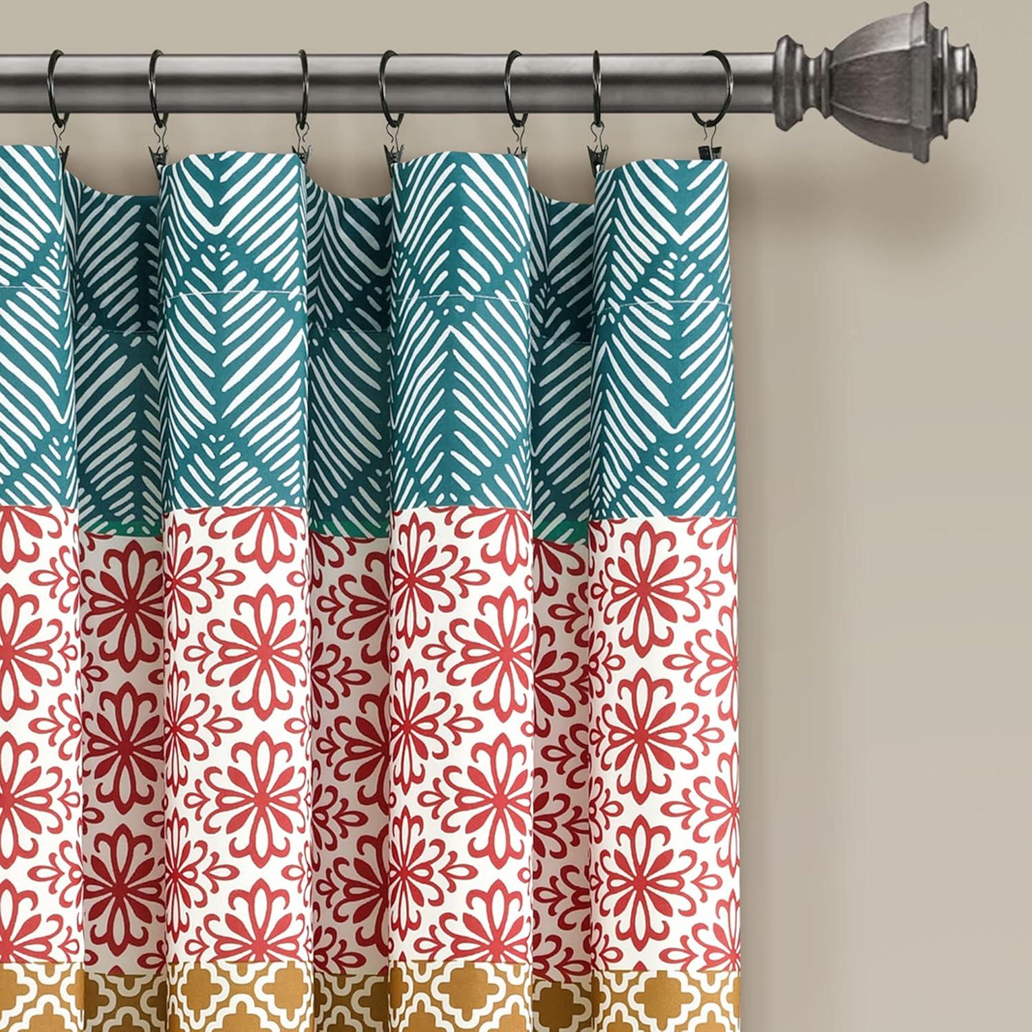 Lush Decor Bohemian Semi-Sheer Curtain Panel