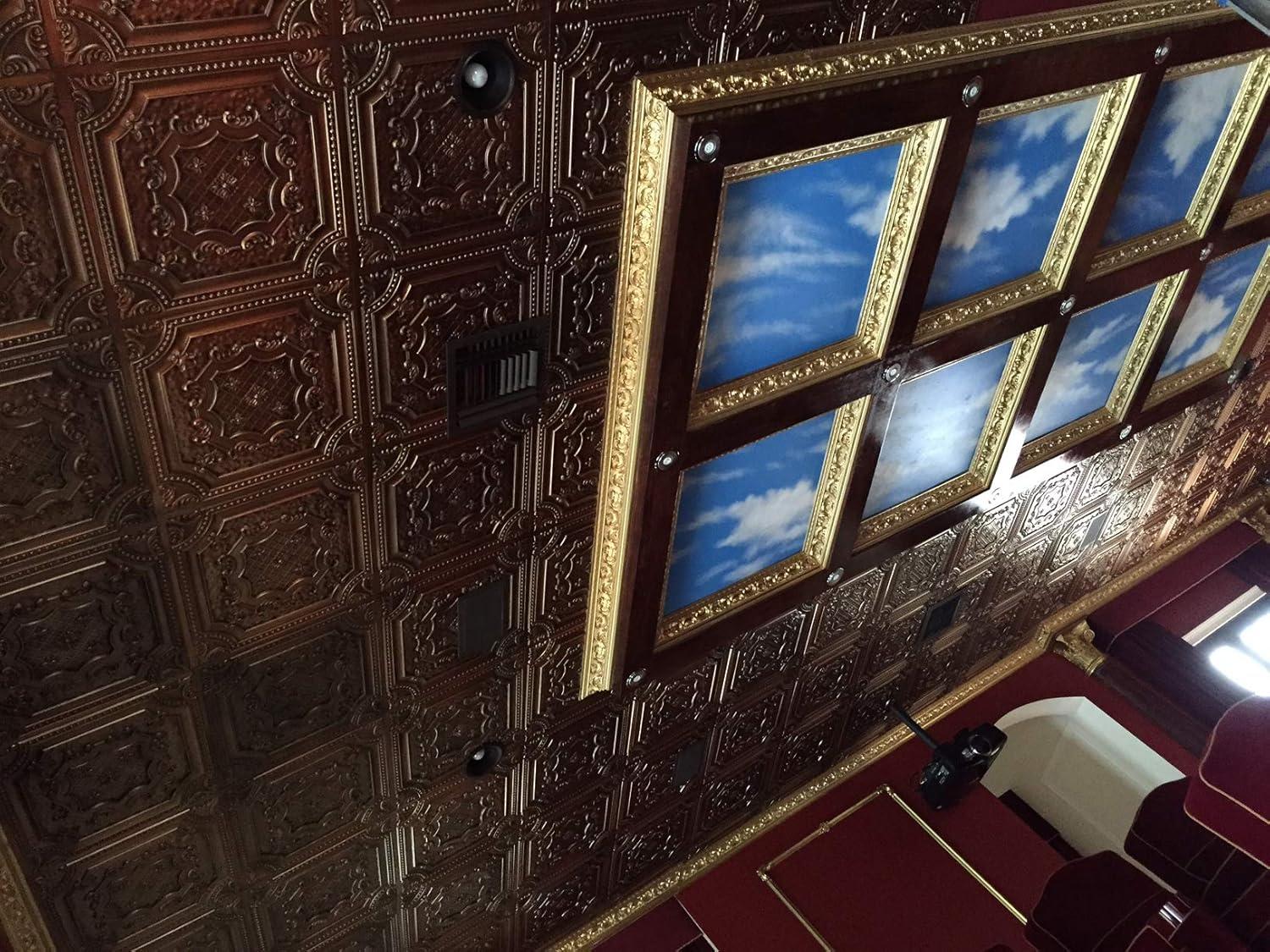 Elizabethan Shield 2 Ft. X 2 Ft. Drop-In Or Glue-Up PVC Ceiling Tile (Set of 25)