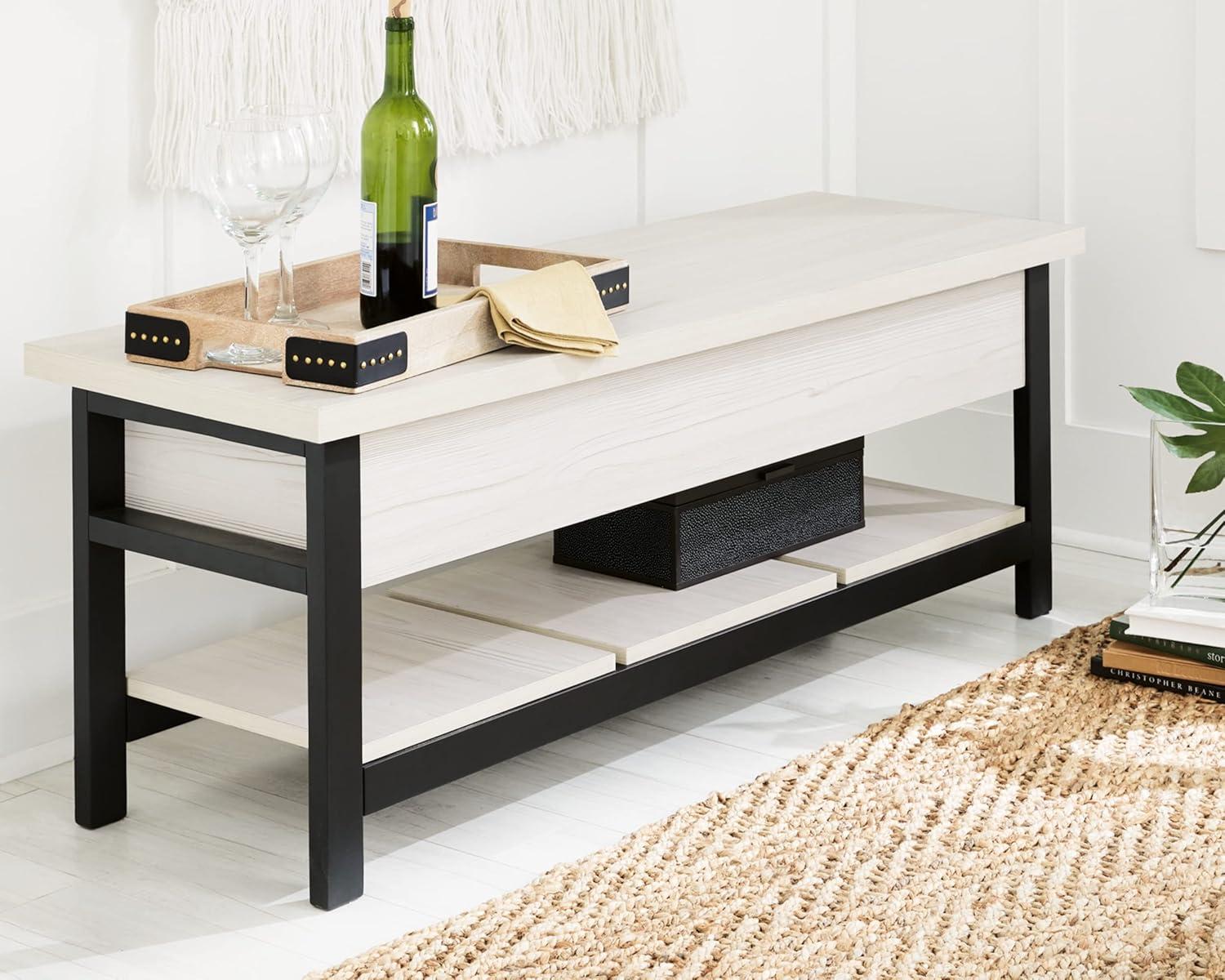 Signature Design by Ashley Casual Rhyson Storage Bench  White