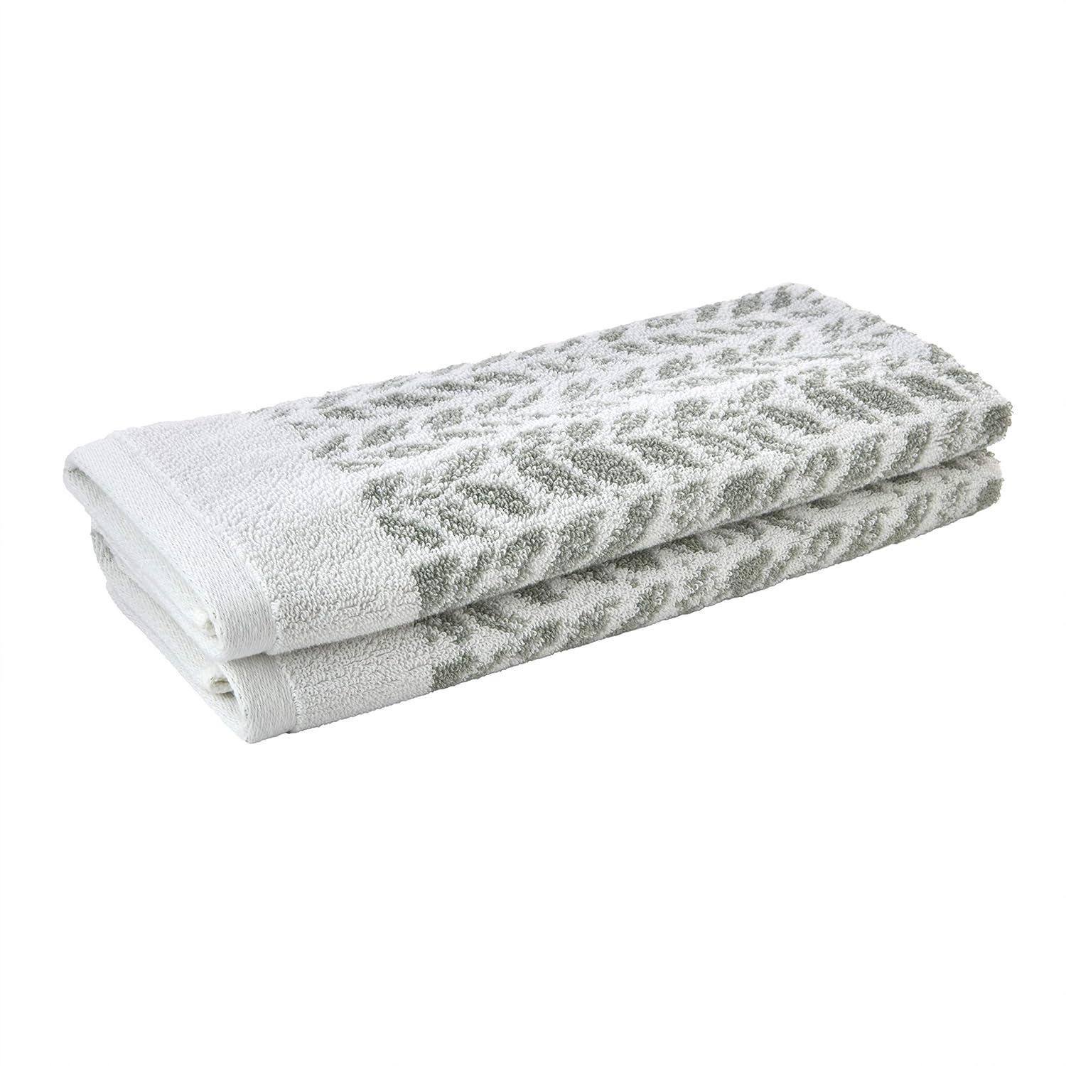 Gracie Oaks Gracie Oaks Distressed Leaves Hand Towel (Set of 2)