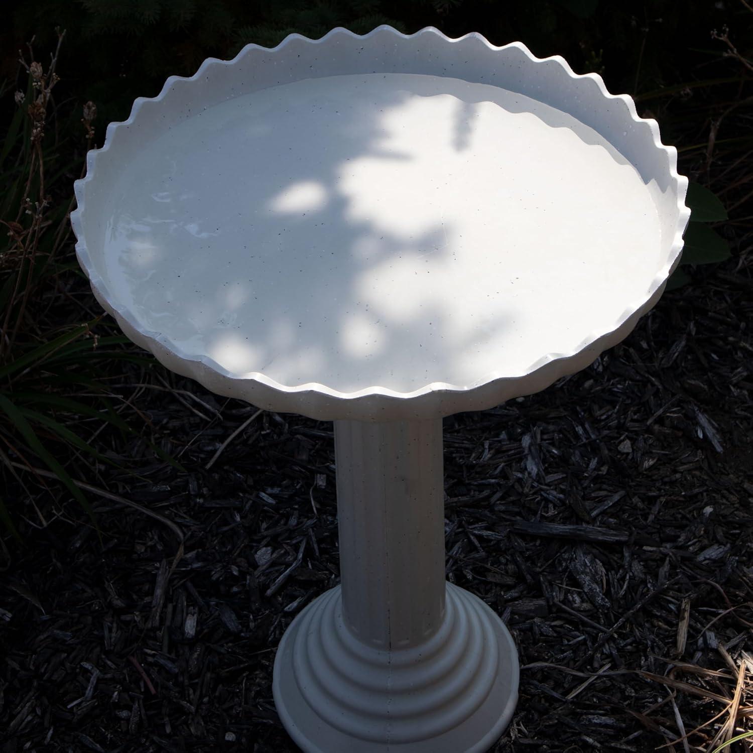 Farm Innovators Scalloped Heated Bird Bath & Pedestal