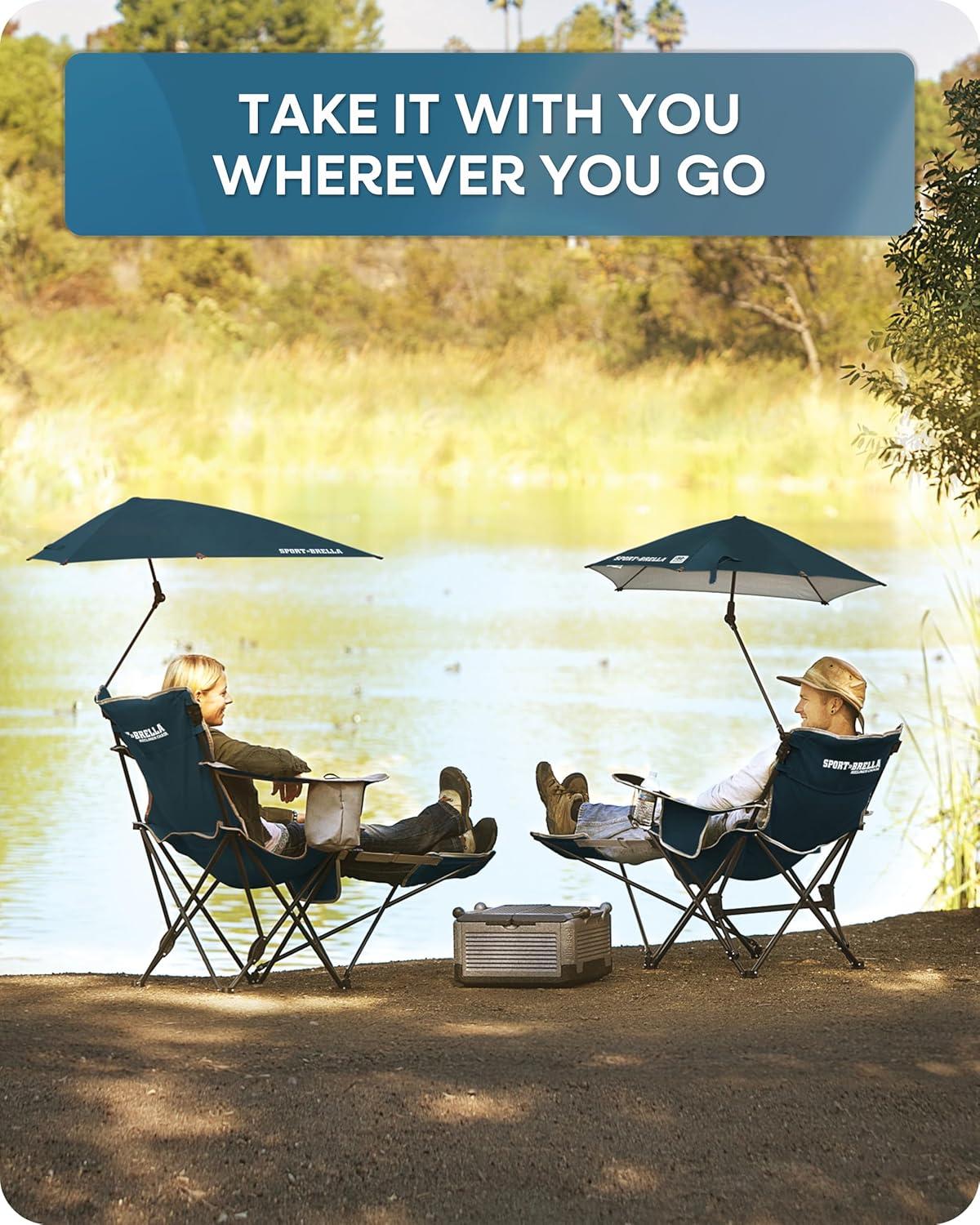 Sport-Brella Portable Recliner Chair - Midnight Blue