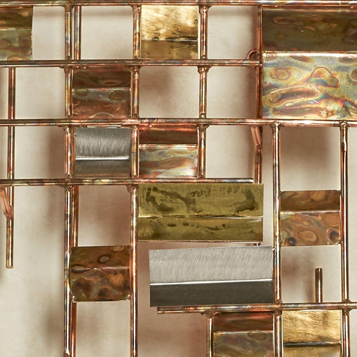 Large Abstract Copper and Stainless Steel Wall Sculpture