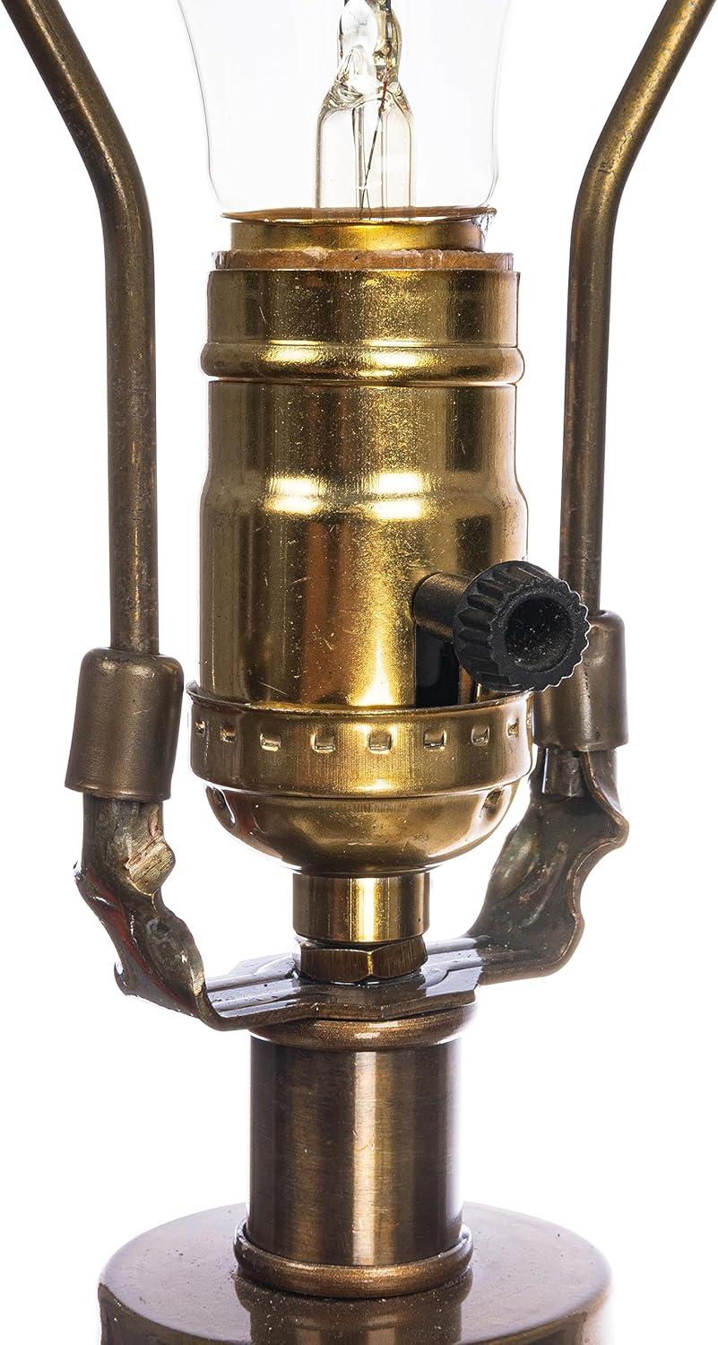 Storied Home Textured Glass Base Table Lamp: Antique Bronze, UL Listed, 26" Height