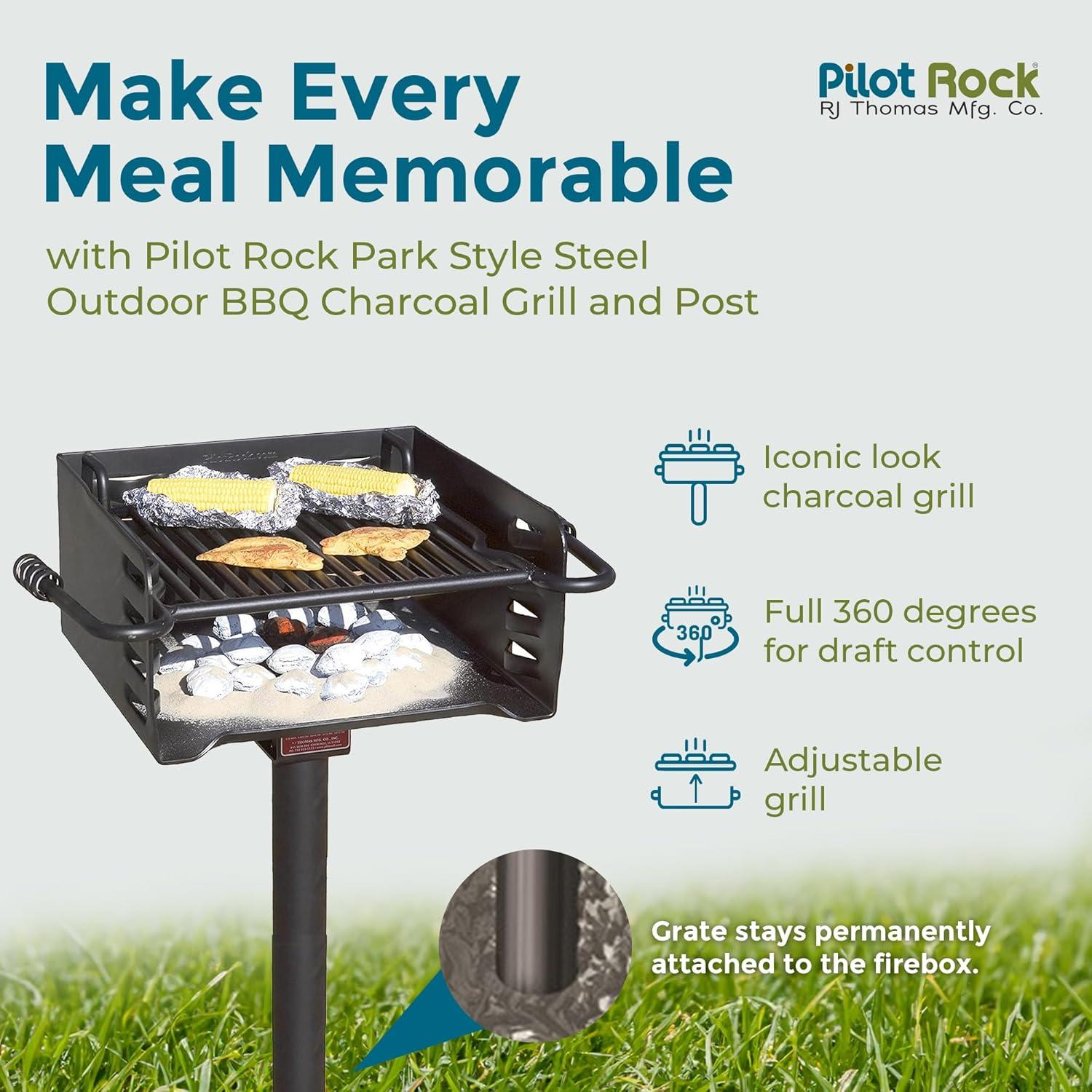 Pilot Rock 16'' W Portable Charcoal Grill