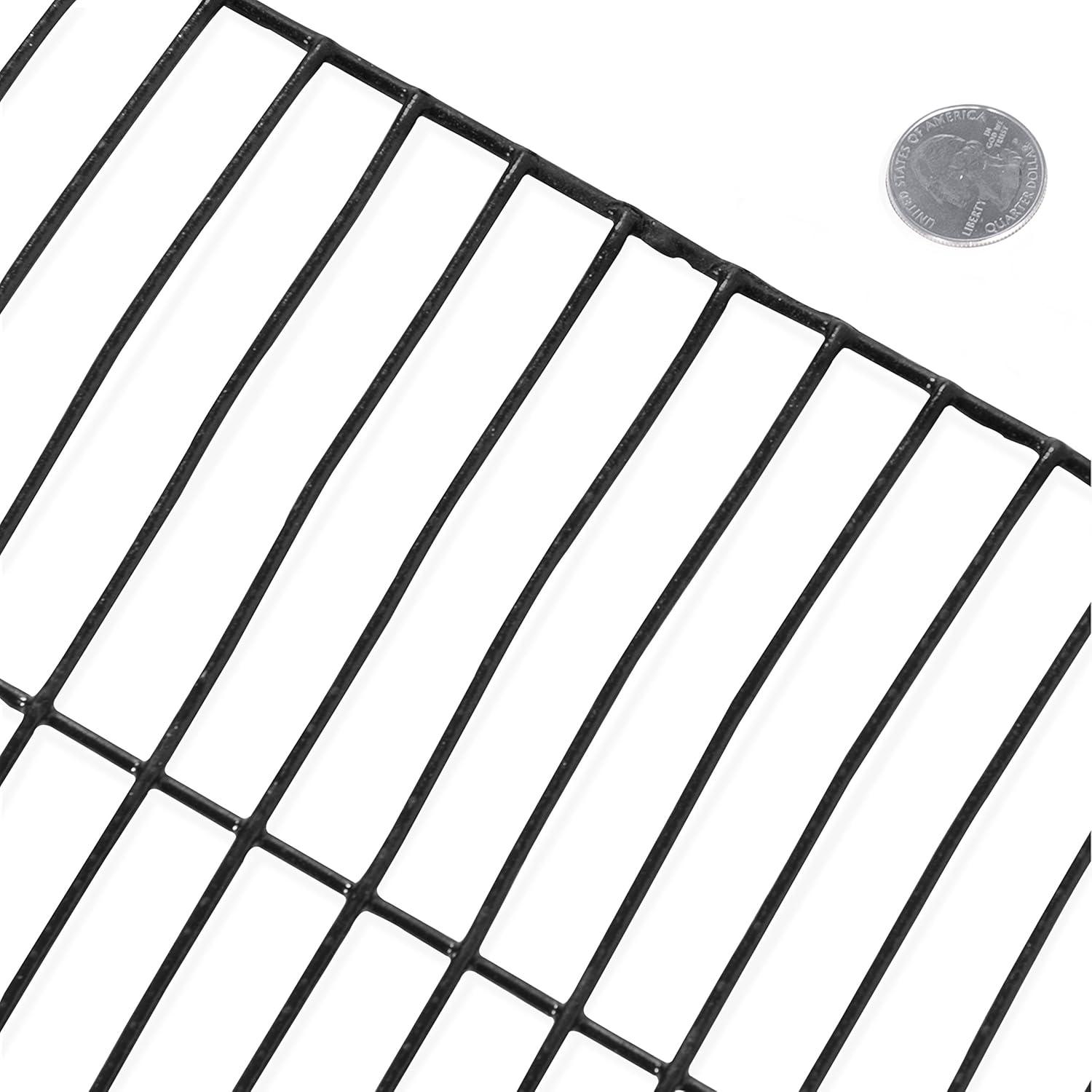 Fencer Wire 16 Gauge Black Vinyl Coated Welded Wire Mesh Size 0.5 inch by 3 inch (4 ft. x 50 ft.)