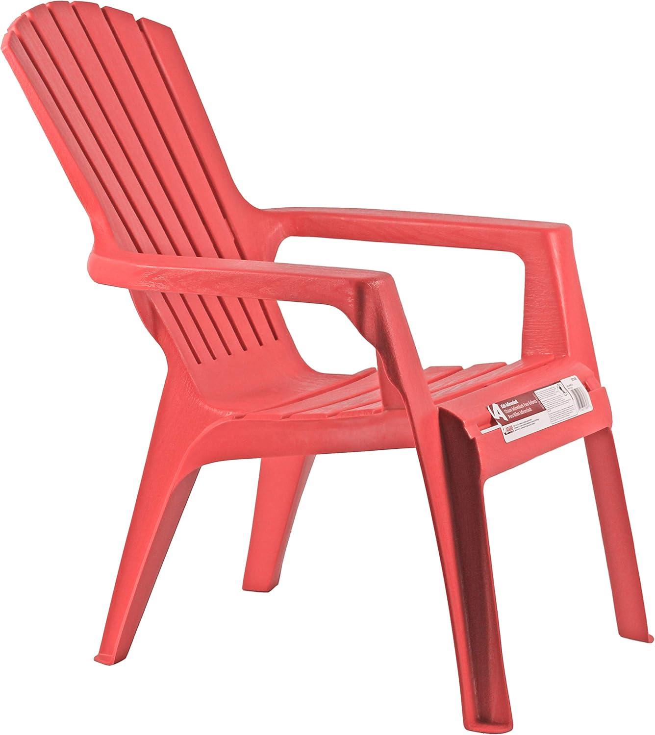 Adams Manufacturing Kids Polypropylene Adirondack Chair, Cherry Red