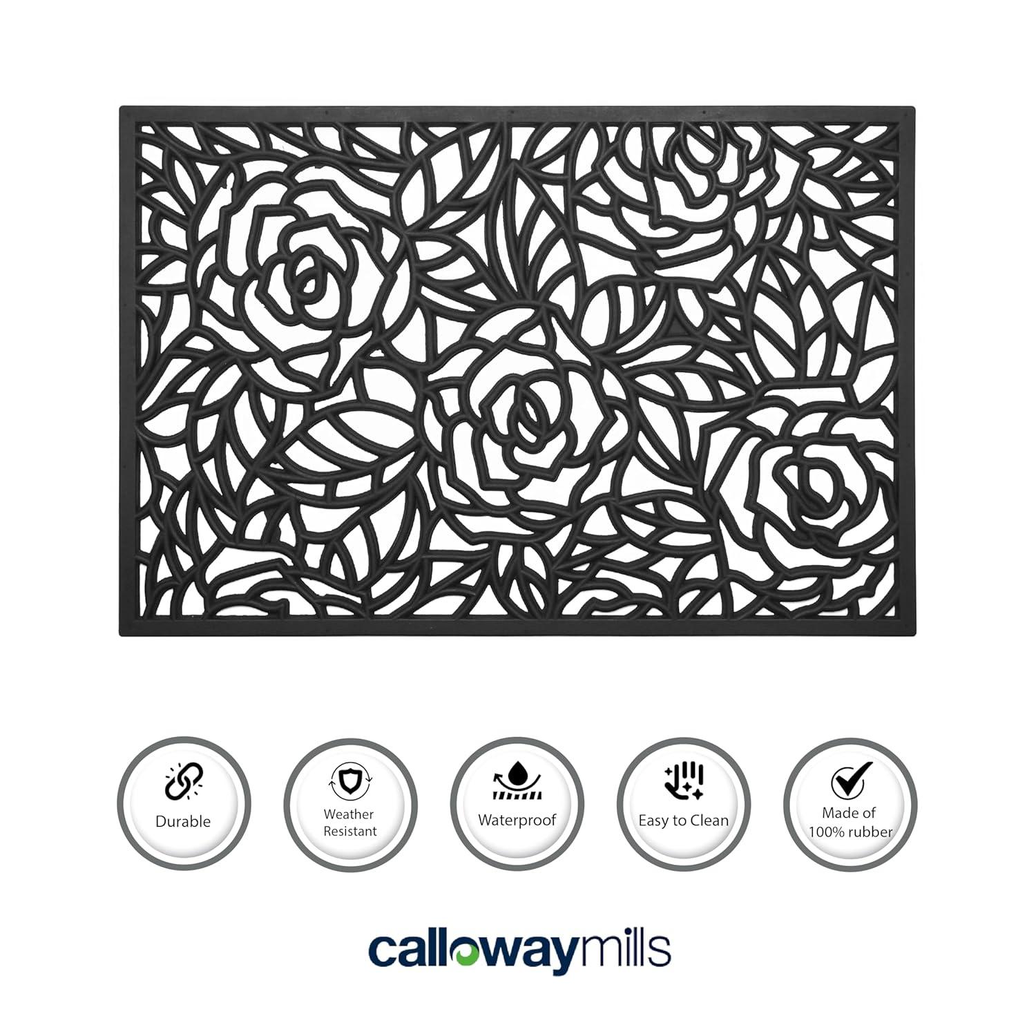 Calloway Mills Fleur De Lis Outdoor Rubber Doormat, 18" x 30"