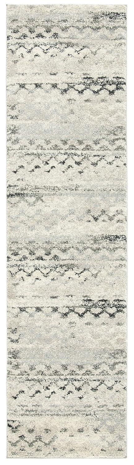 Retro RET2136 Power Loomed Indoor Runner Rug - Cream/Grey - 2'3"x11' - Safavieh.