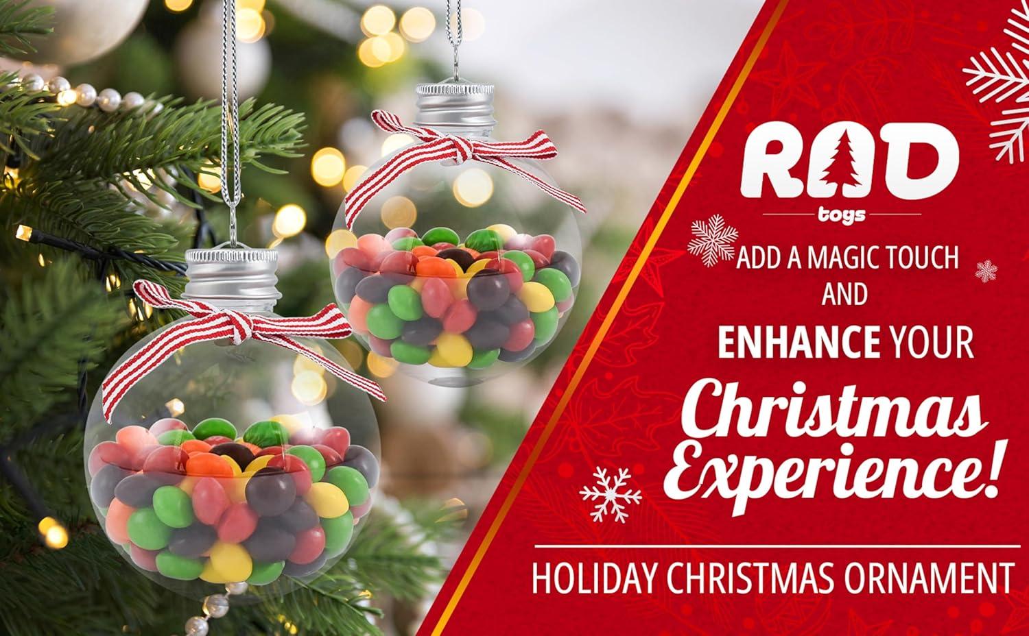 RN'Ds Clear Fillable Ornaments Balls - 24 Pack