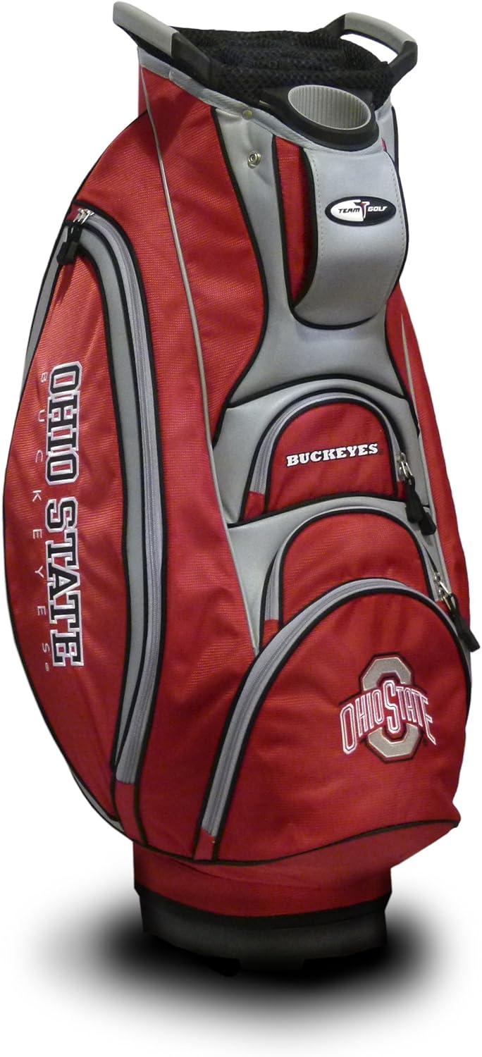 Team Golf Ohio State Buckeyes 1800-Denier Nylon Victory Golf Club Bag, Red