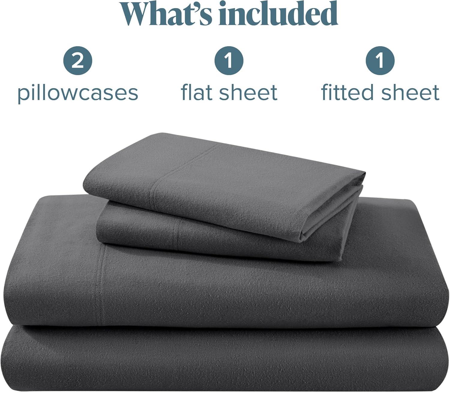Bare Home Flannel Machine Woven Sheet Set