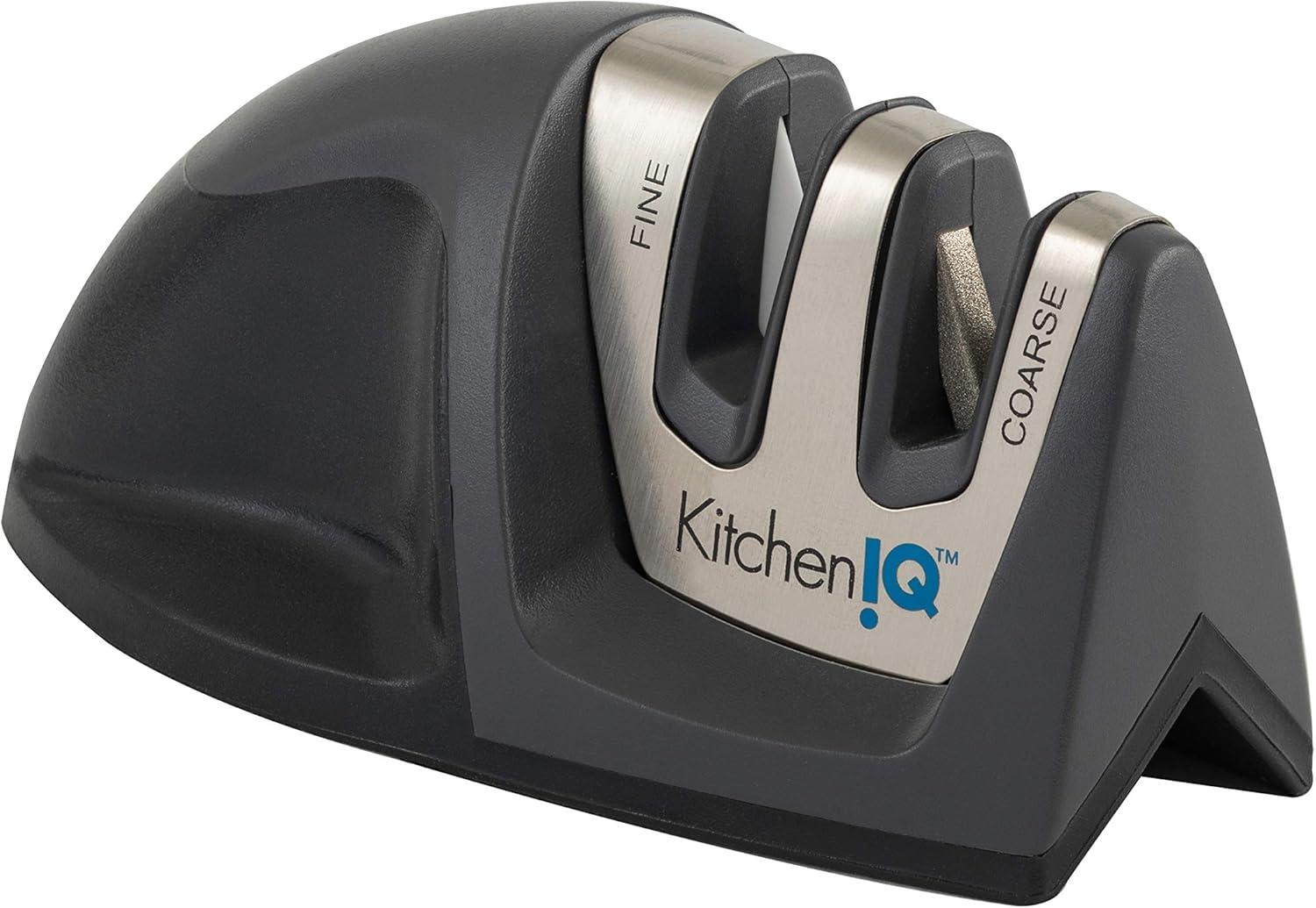 KitchenIQ Deluxe Diamond Edge Grip 2-Stage Knife Sharpener