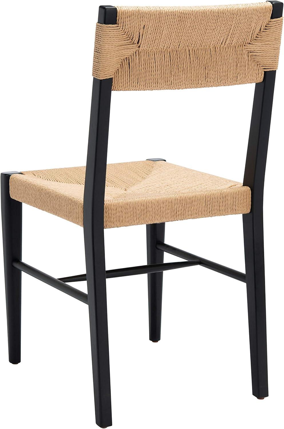 SAFAVIEH Couture Cody Coastal Rattan Solid Dining Chair, Natural (Set of 2)