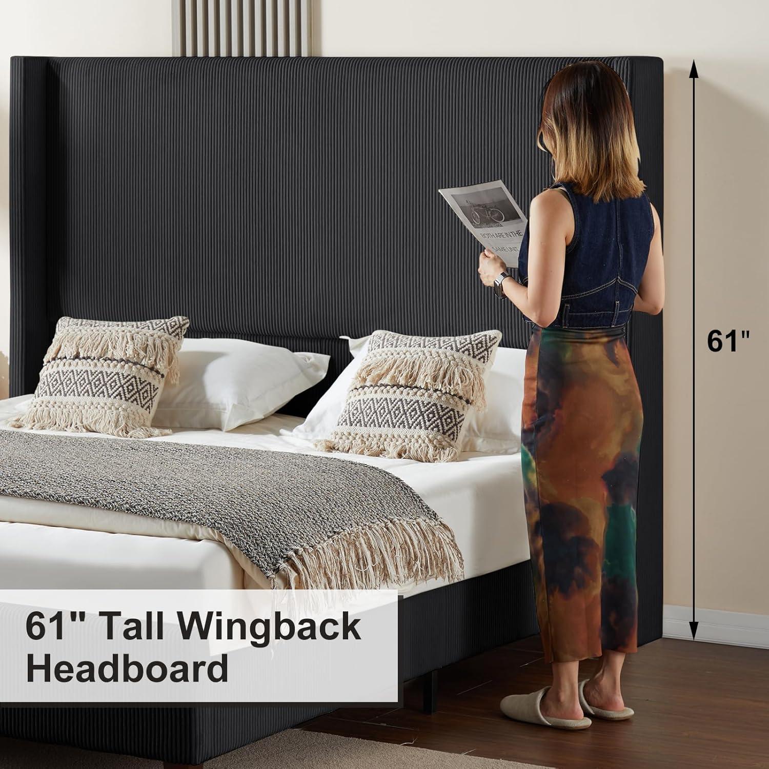 Willa Arlo™ Interiors Dunwoody Upholstered Wingback Platform Bed