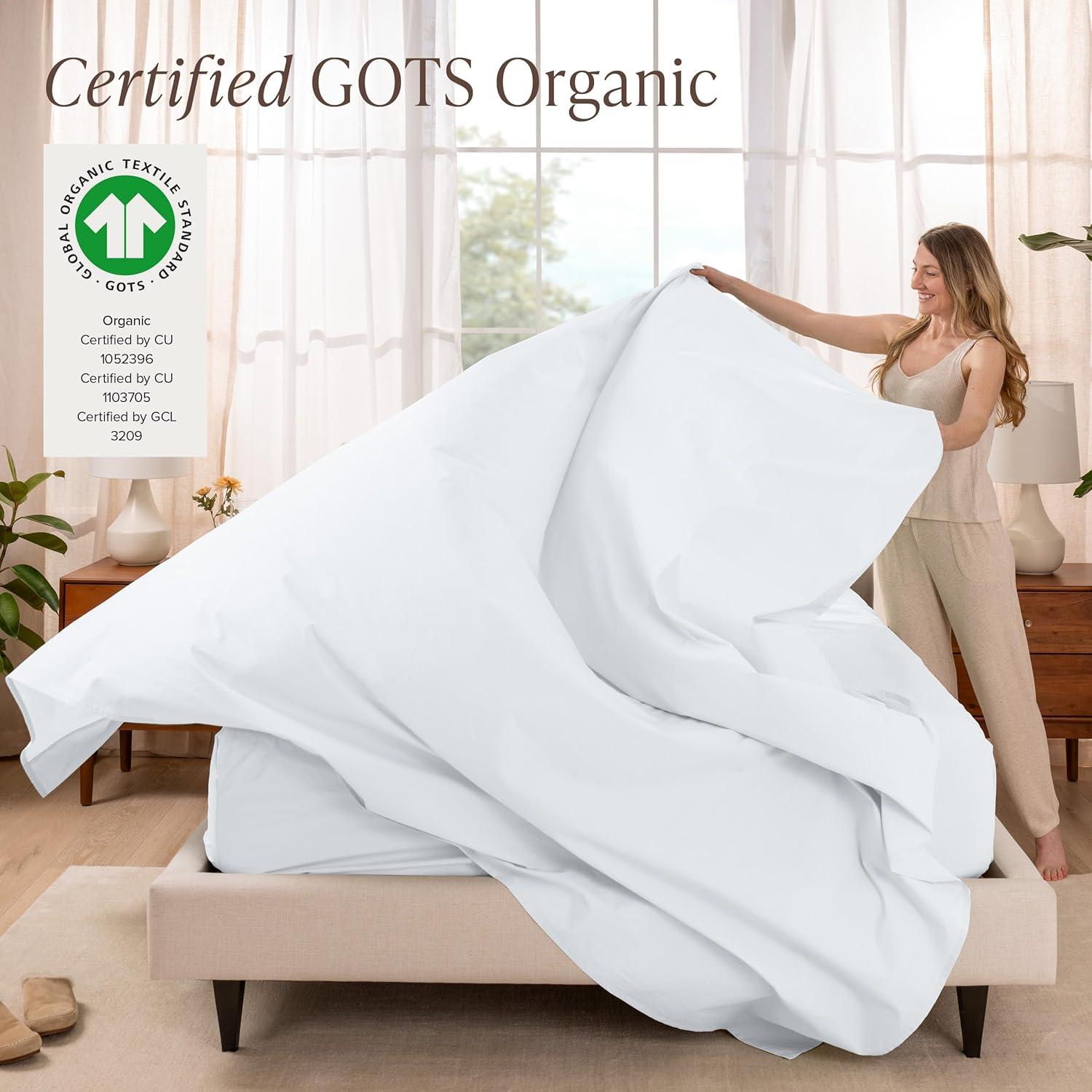 Bare Home 100% Cotton Percale Sheet Set