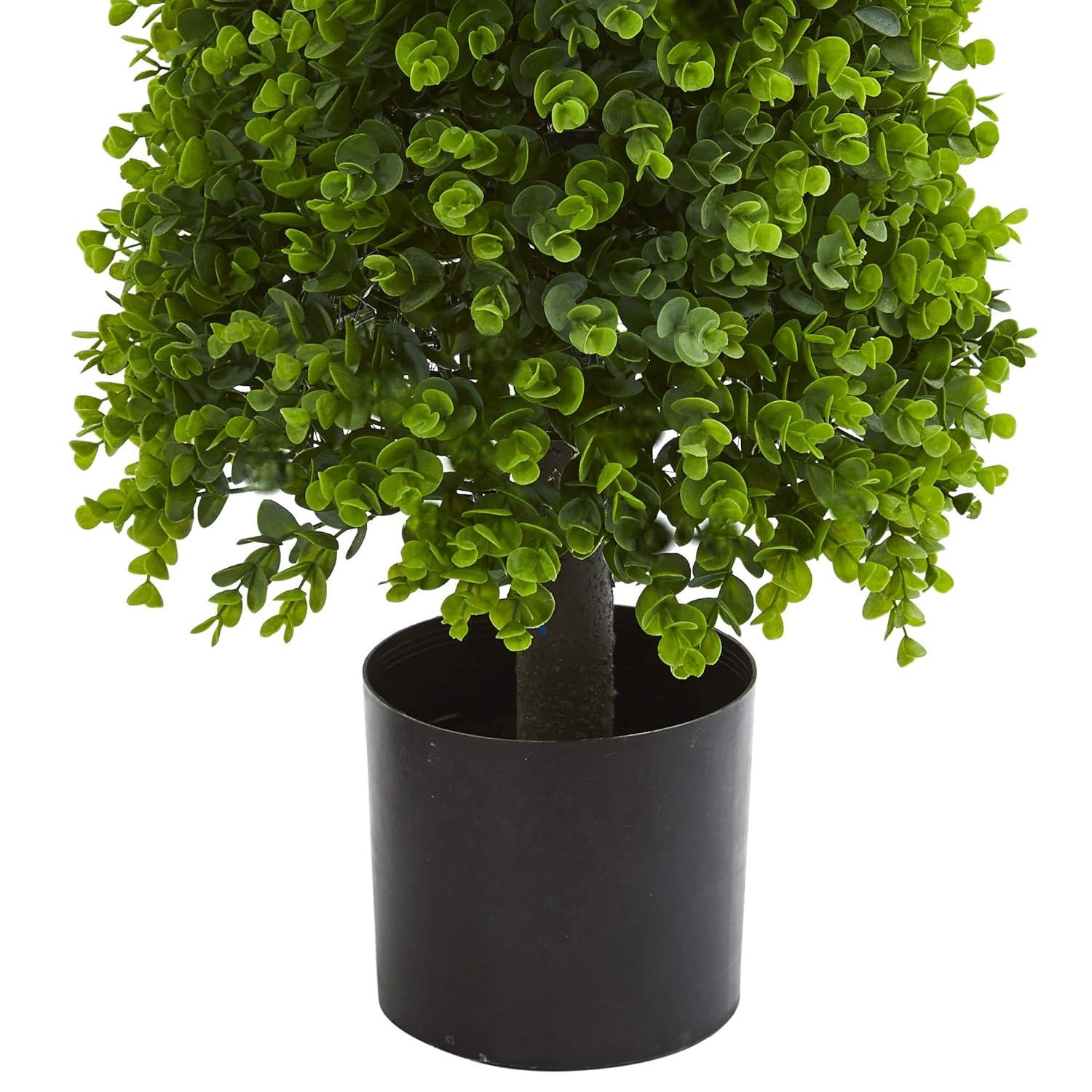 Nearly Natural 3-ft Eucalyptus Topiary Artificial Tree (Indoor/Outdoor)