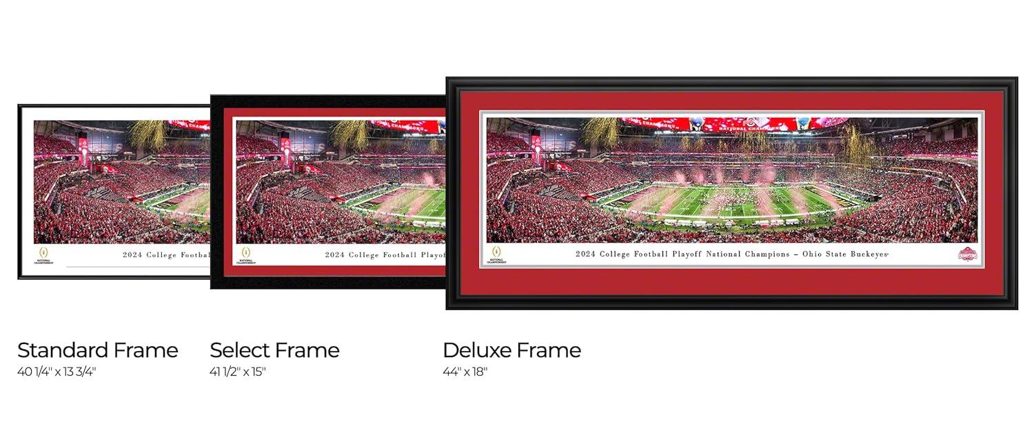 Ohio State Buckeyes Panoramic Red Framed Sports Poster