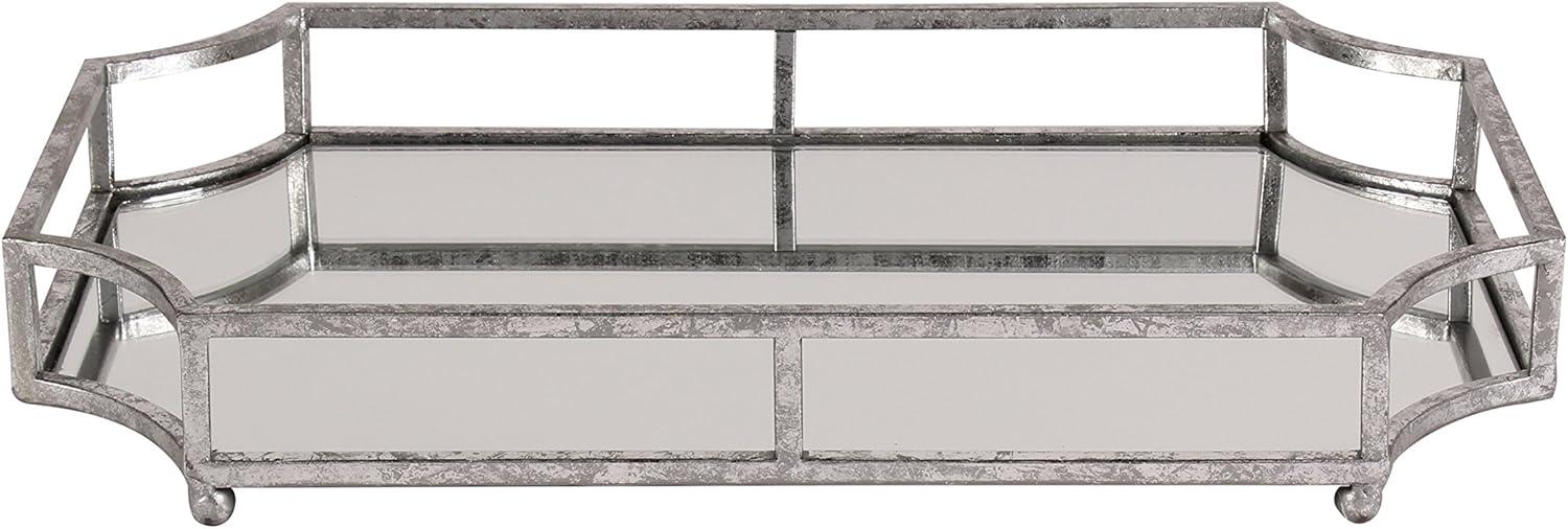 Kate and Laurel Ciel Tray, 12x18, Silver