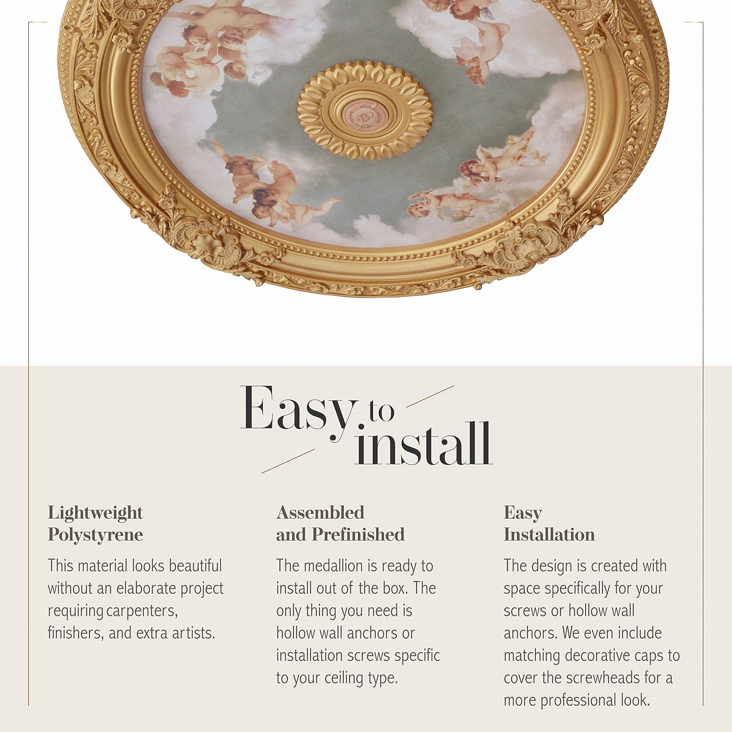 Round Chandelier Ceiling Medallion