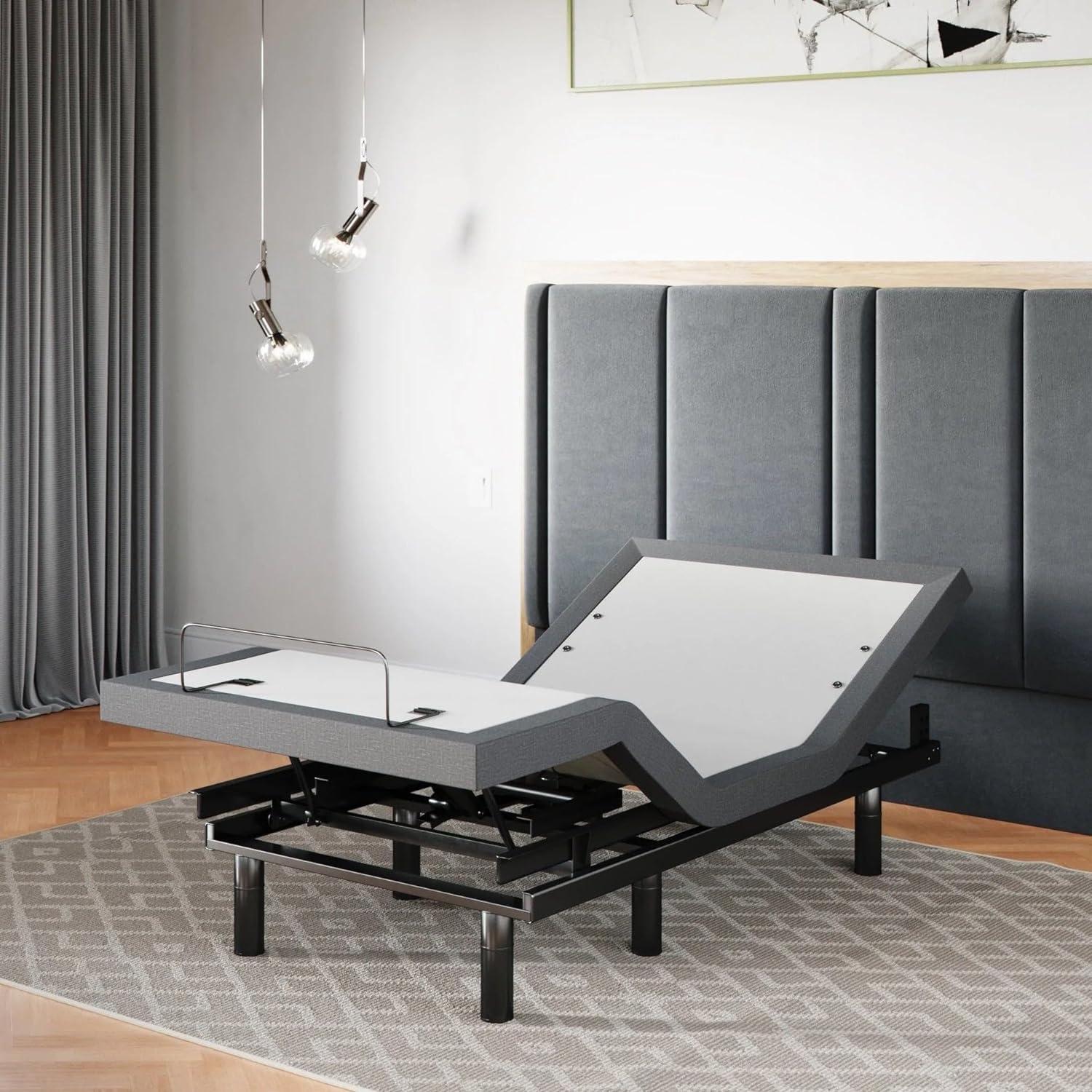 Sven & Son Classic Adjustable Bed Base Frame Only, Head and Foot Lift, Massage, Under-Bed Lights, USB, Memory Positions, Zero Gravity, Wireless Remote - Full