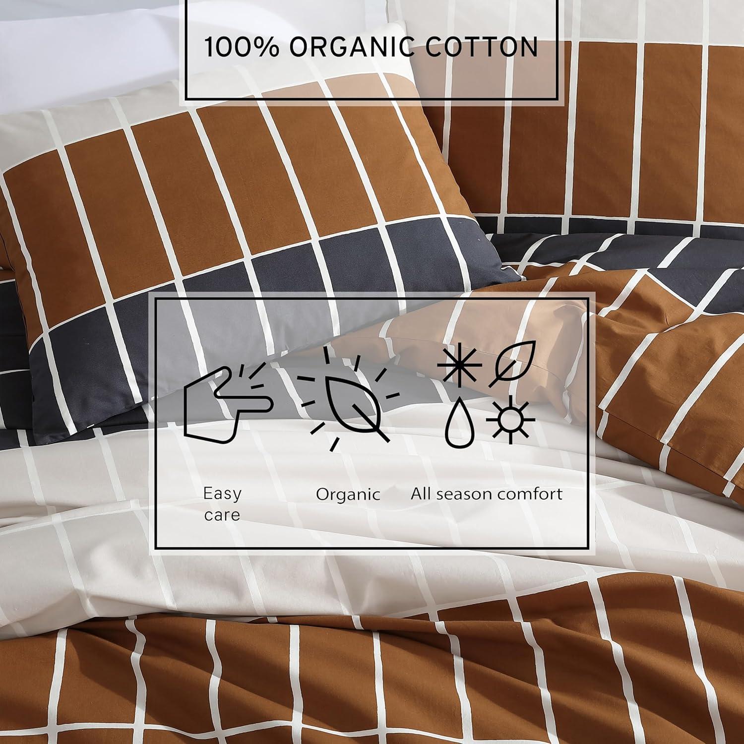 Marimekko Tiiliskivi Raita Cotton Duvet Cover Set