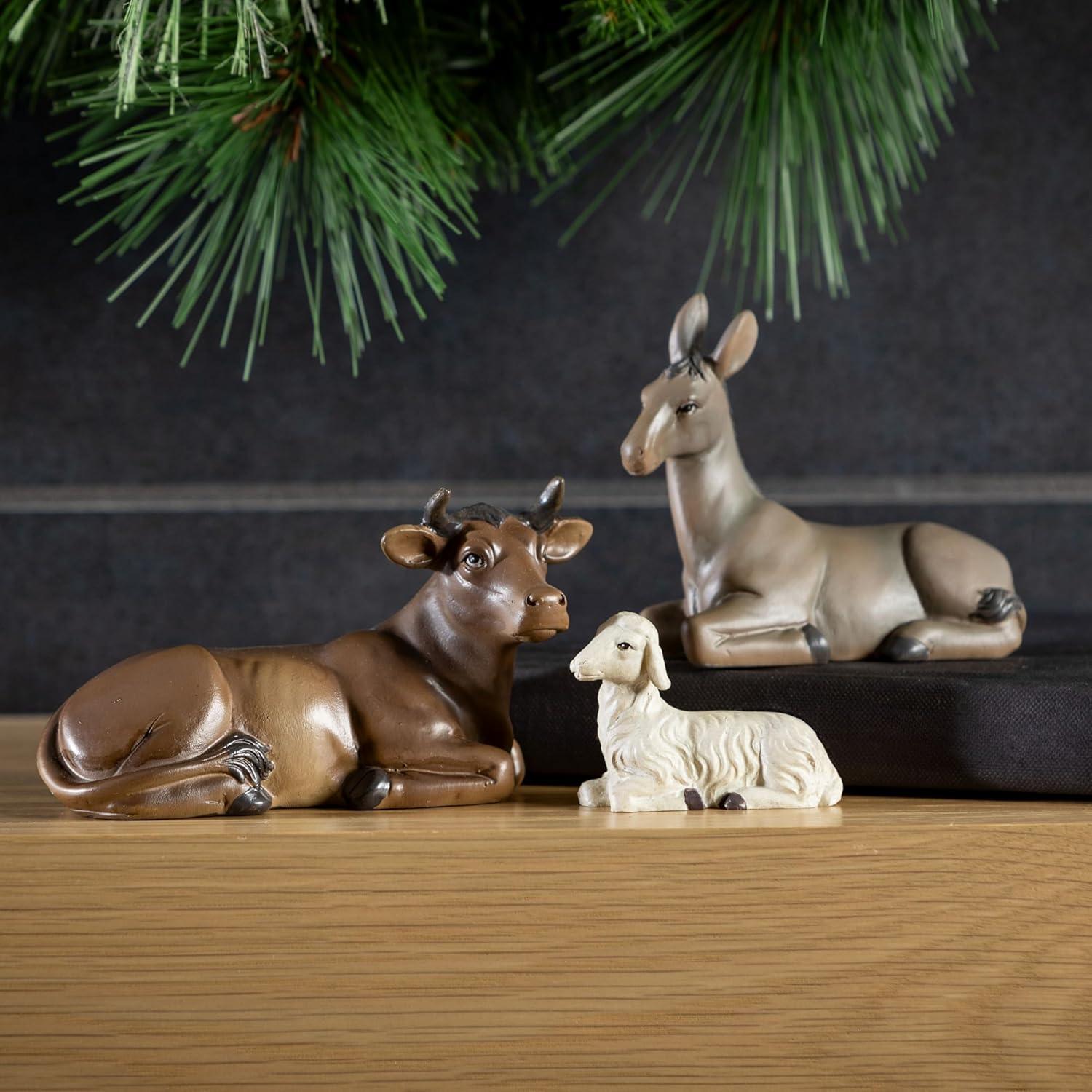 Sullivans Animal Nativity Set of 3  Multicolored