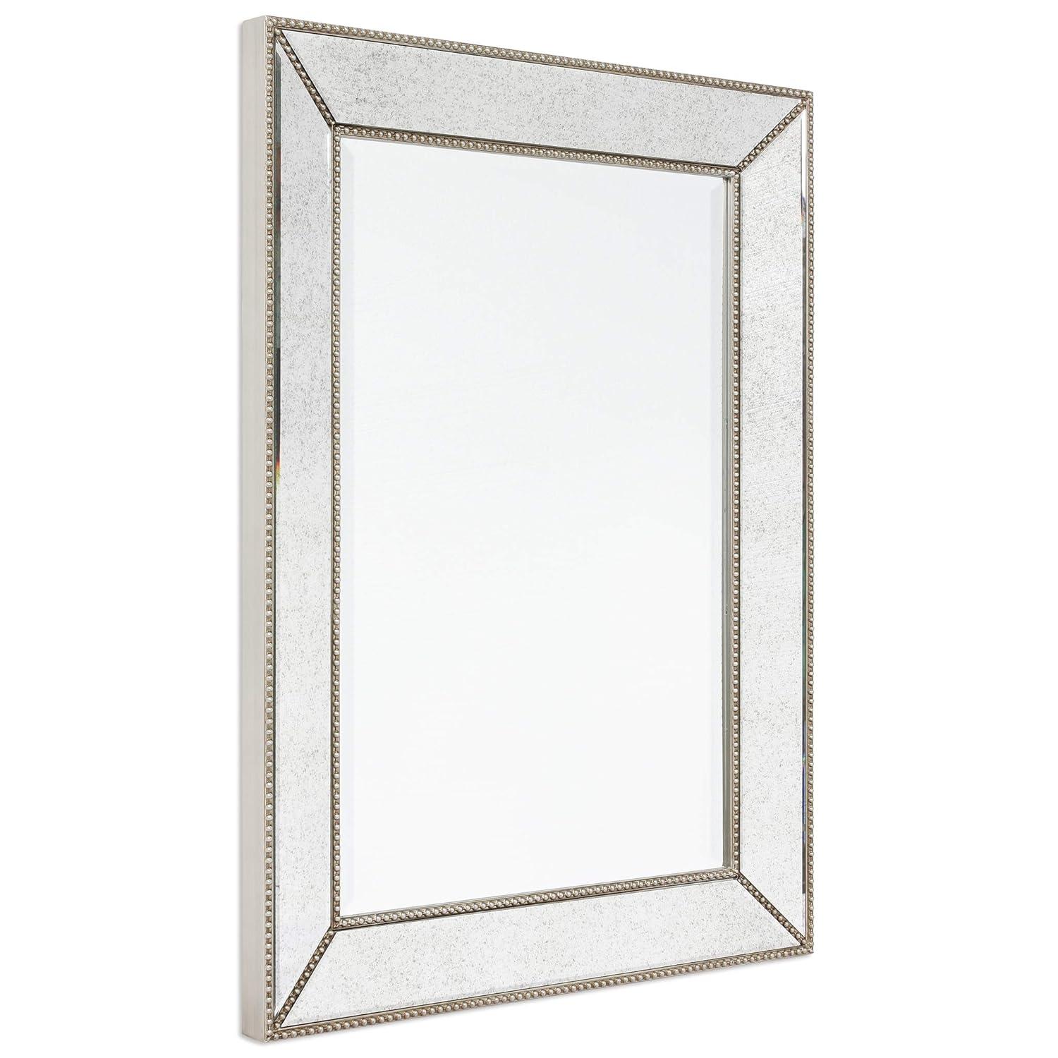 Empire Art Direct  Champagne Beed Beveled Rectangle Wall Mirror