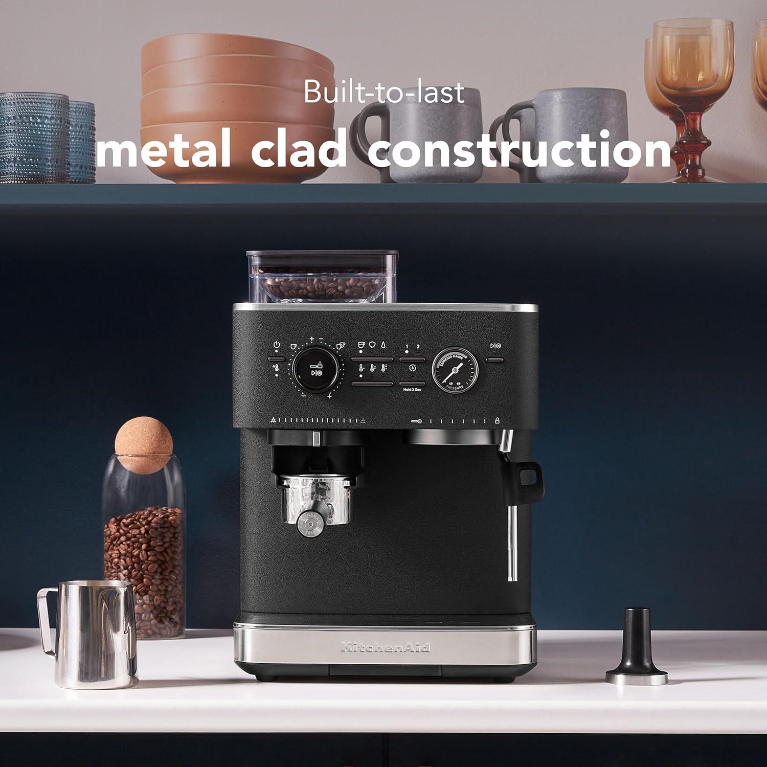 KitchenAid ® Semi-Automatic Espresso Machine in Cast Iron Black