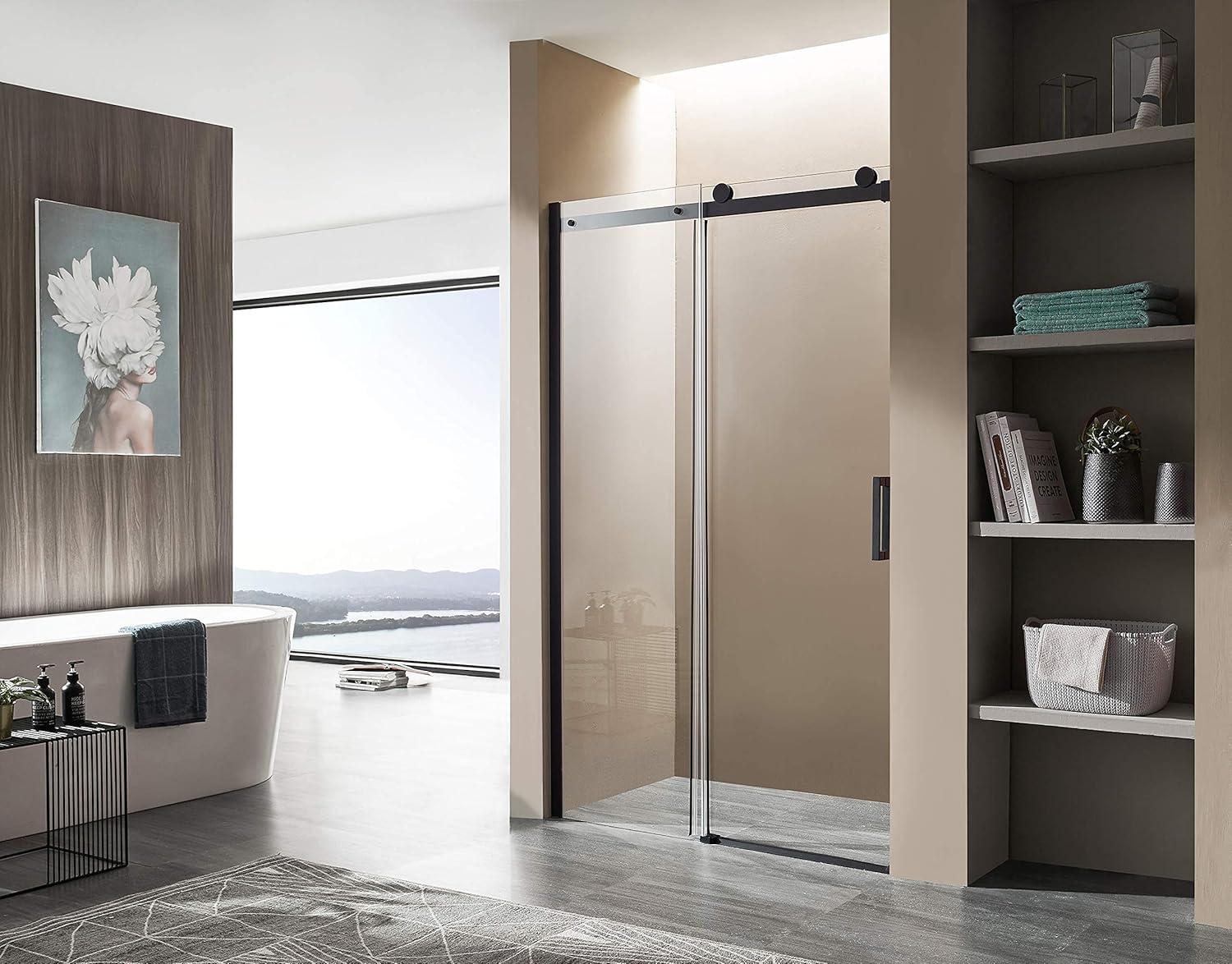 Rhodes 60" W x 76" H Single Sliding Frameless Shower Door