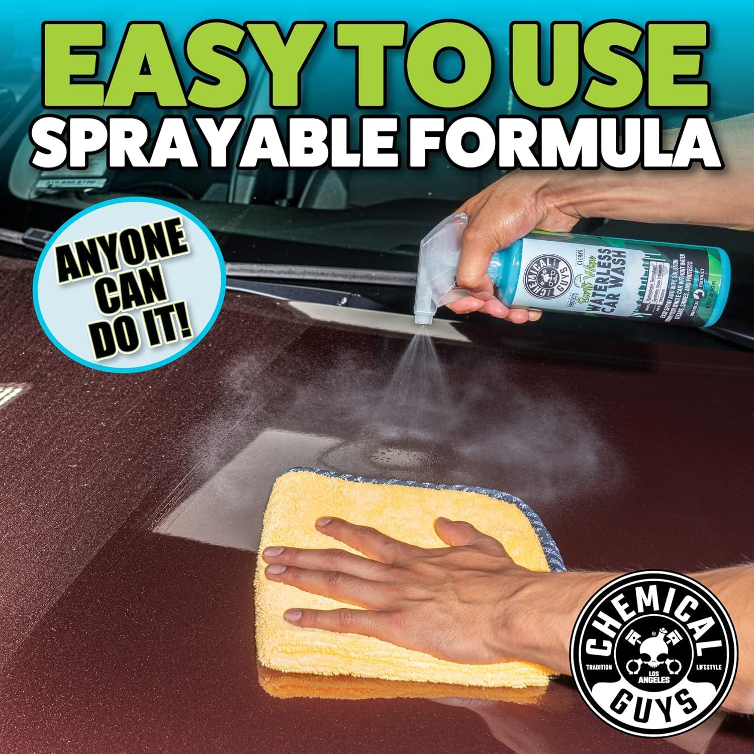 Chemical Guys Swift Wipe Waterless Car Wash: Liquid Car Cleaner, Automotive Cleaning Kit, Unscented Car Wipes