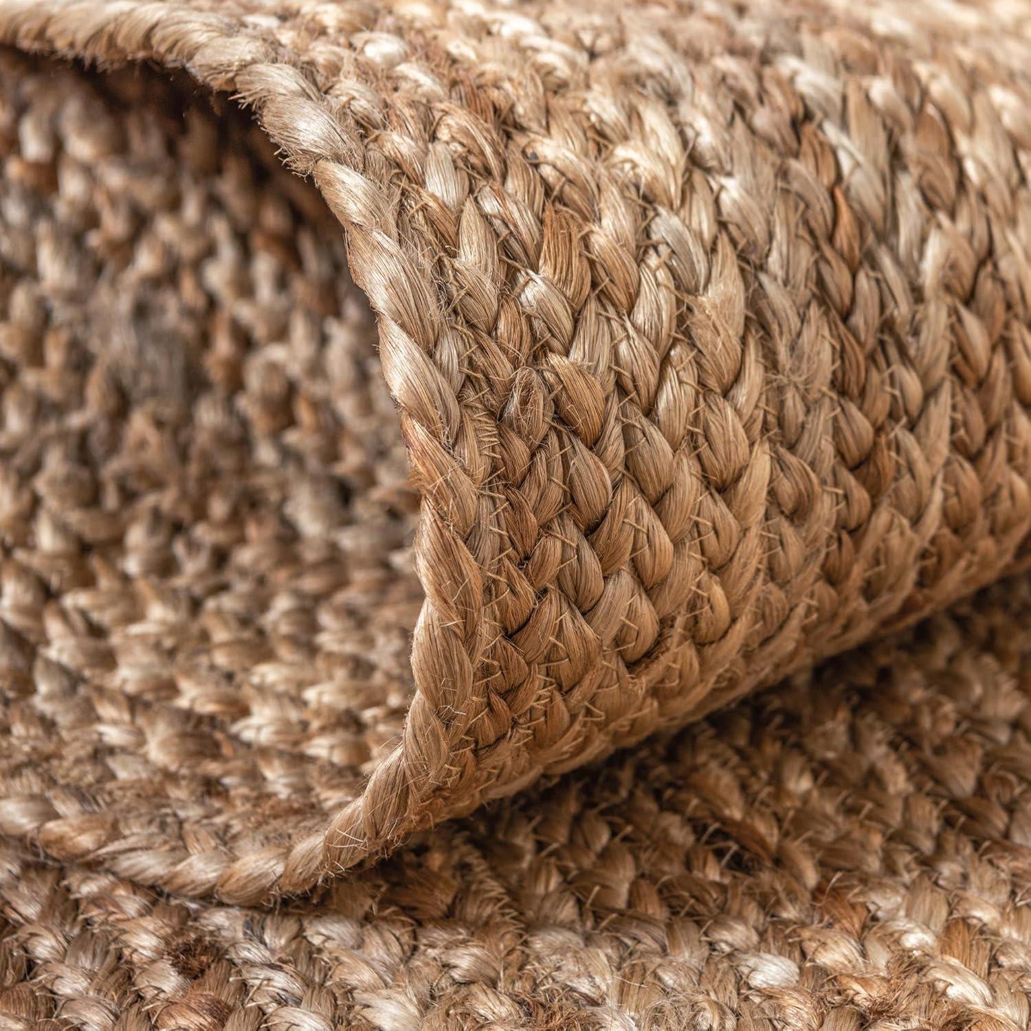Unique Loom 8'x11' Braided Jute Dhaka Natural Indoor Area Rug