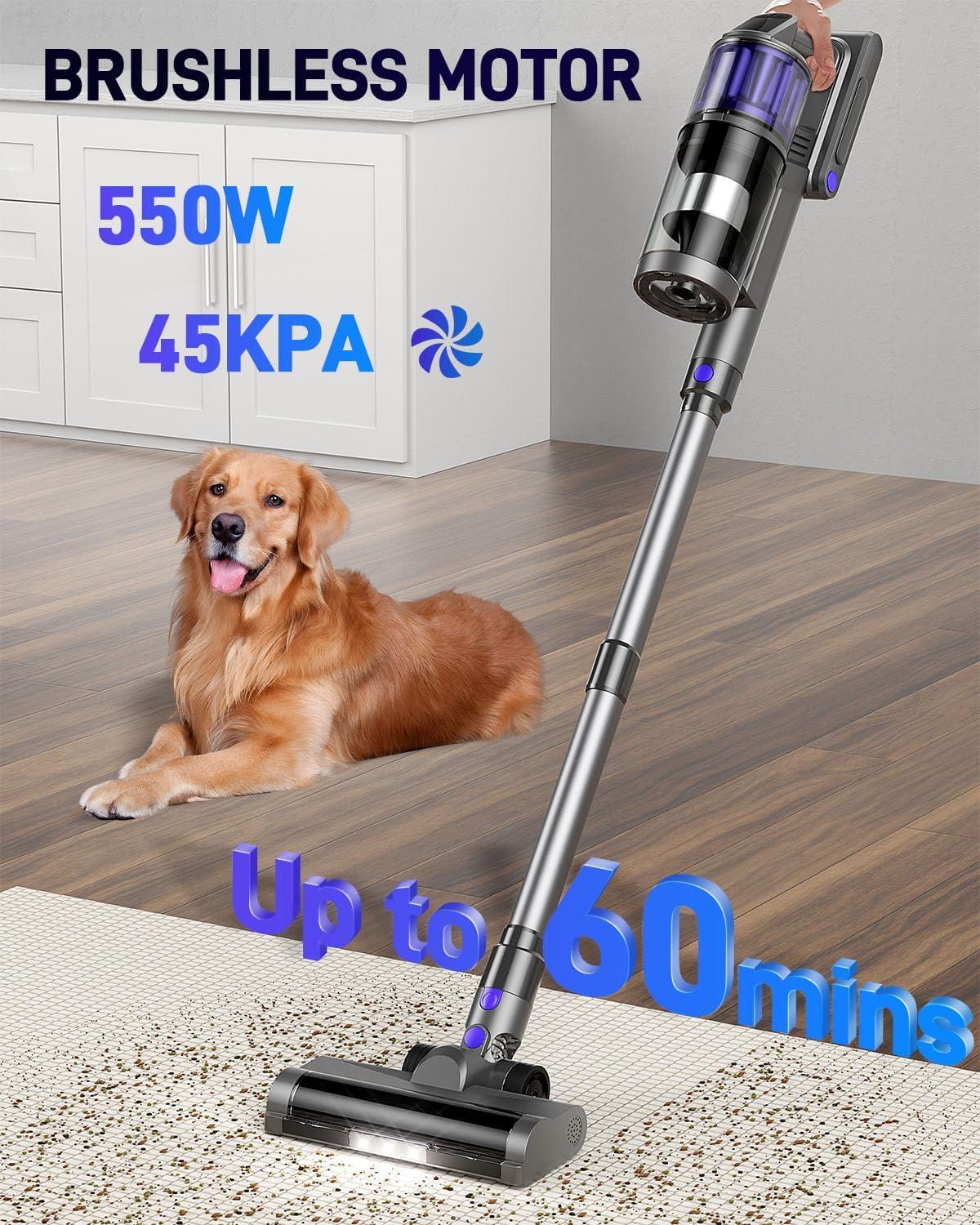 Cordless 3-in-1 Handheld Portable Home Hold Vacuum Cleaner, Upright Pet Hair Vacuum Cleaner, Stick Vacuum Cordless Rechargeable