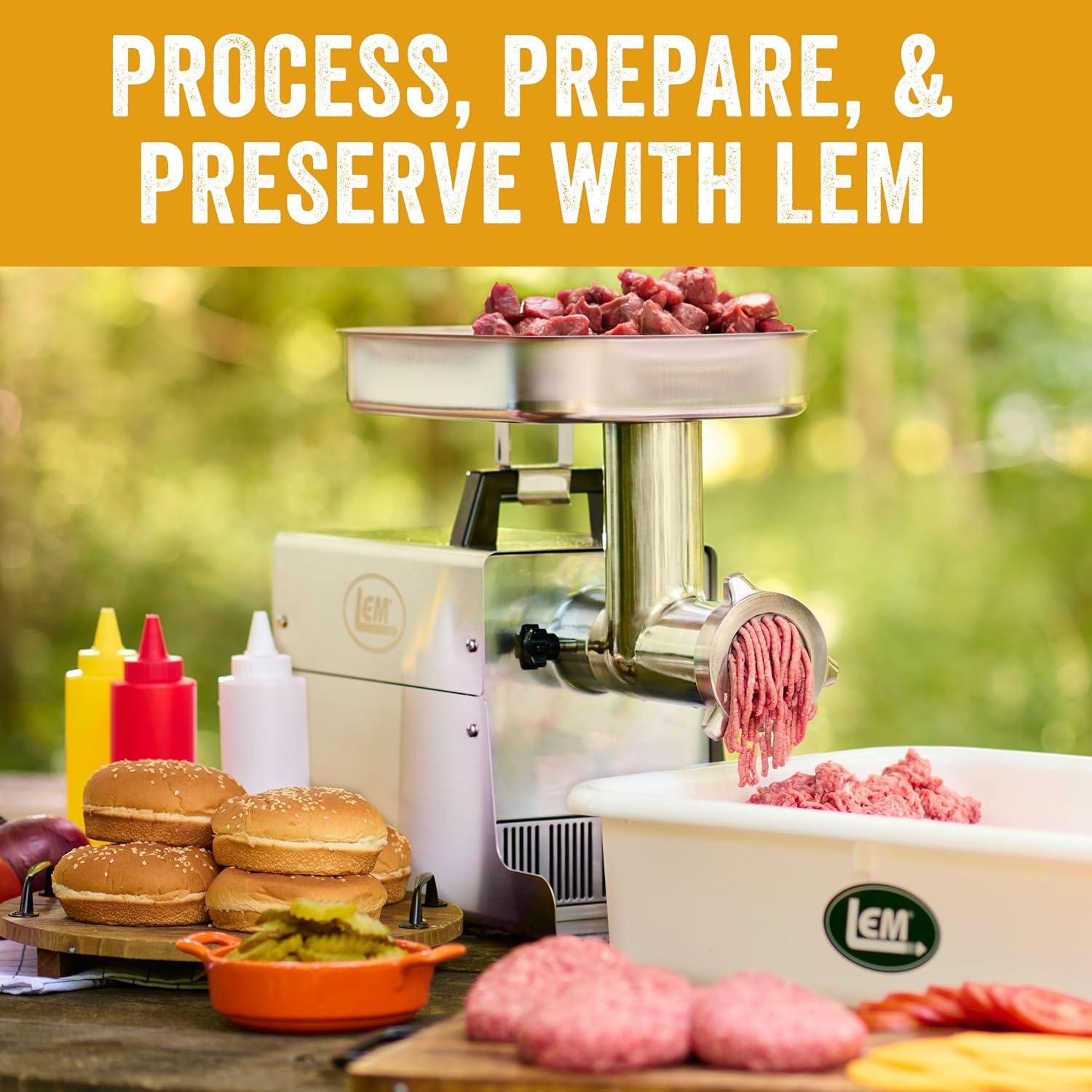 LEM BigBite #5 Electric Meat Grinder, 0.35 HP, Stainless Steel, 1 Count