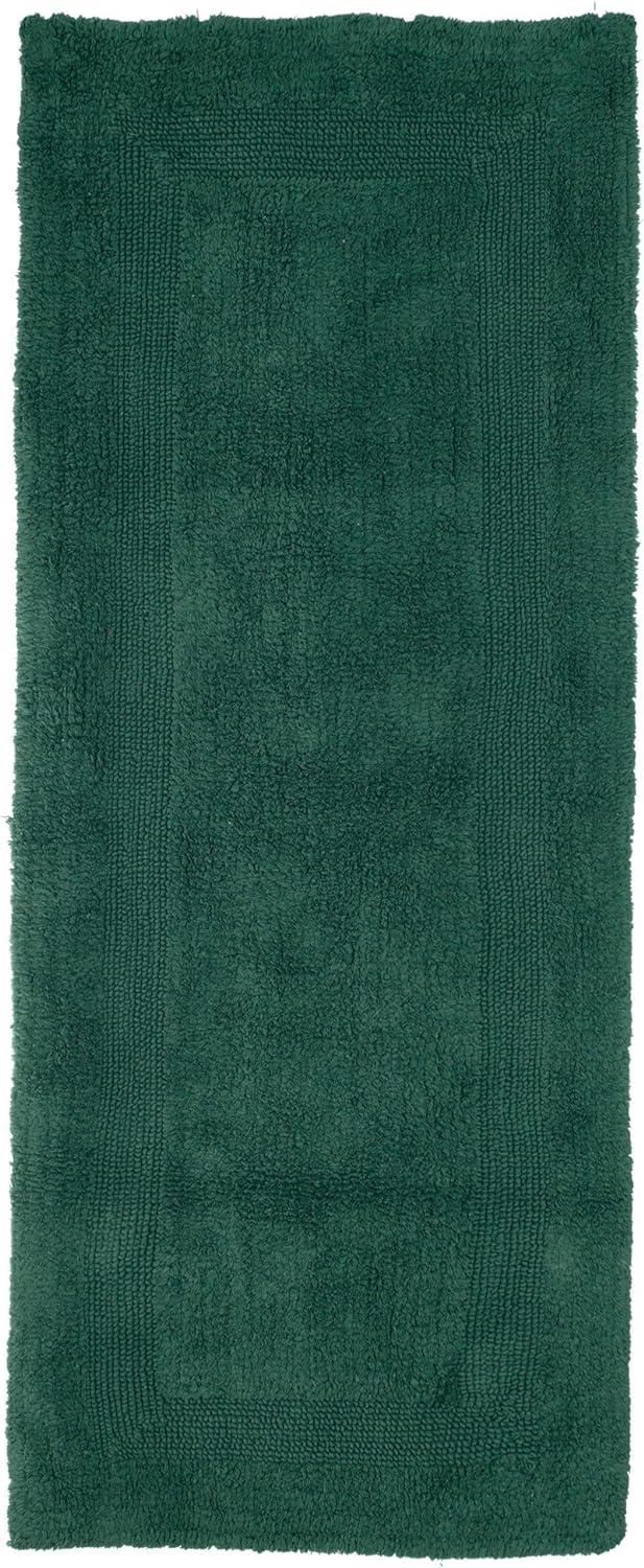 Green Cotton 24x60 Reversible Bath Rug