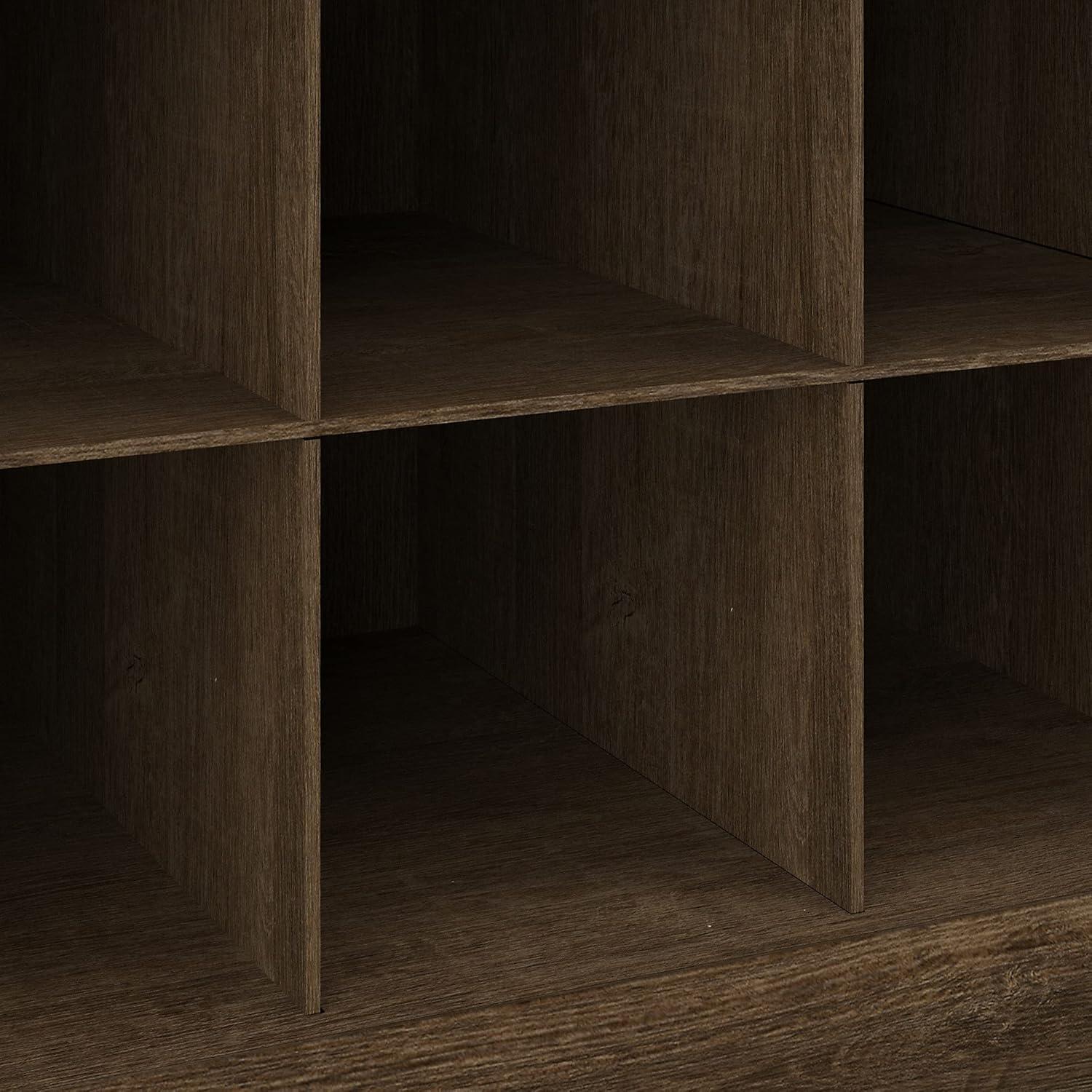 Woodland 24W Hall Tree & Shoe Bench w/ Shelves in Ash Brown - Engineered Wood