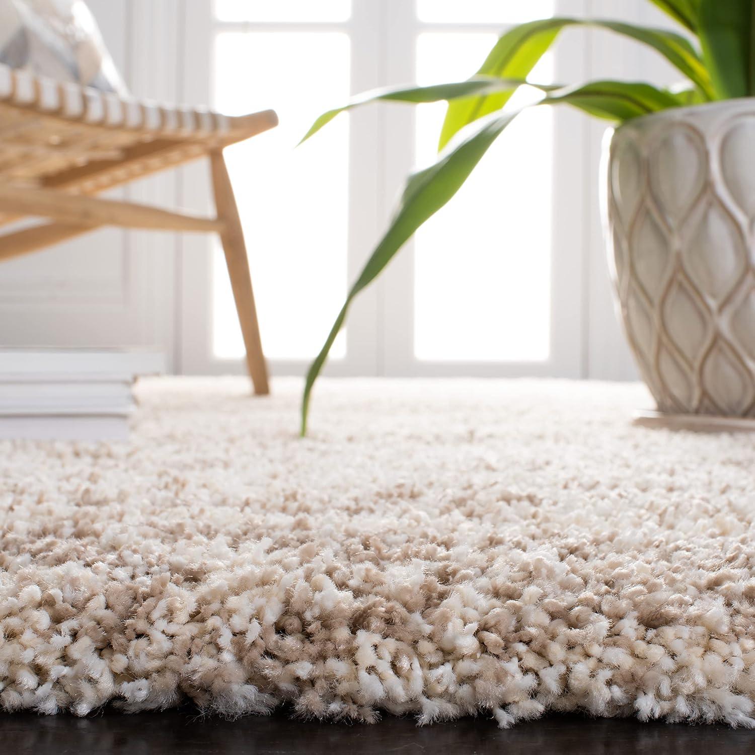 Hudson Shag SGH206 Power Loomed Area Rug - Ivory/Green - 6'x9' - Safavieh.