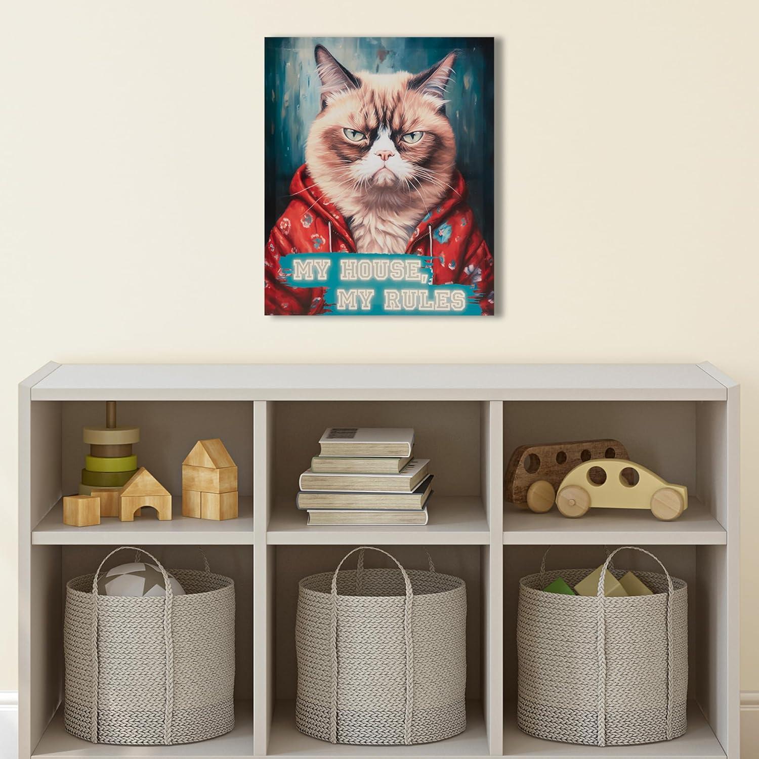 510 Design Grumpy Cats " Grumpy Cats My House, My Rules " by Tessa Kane